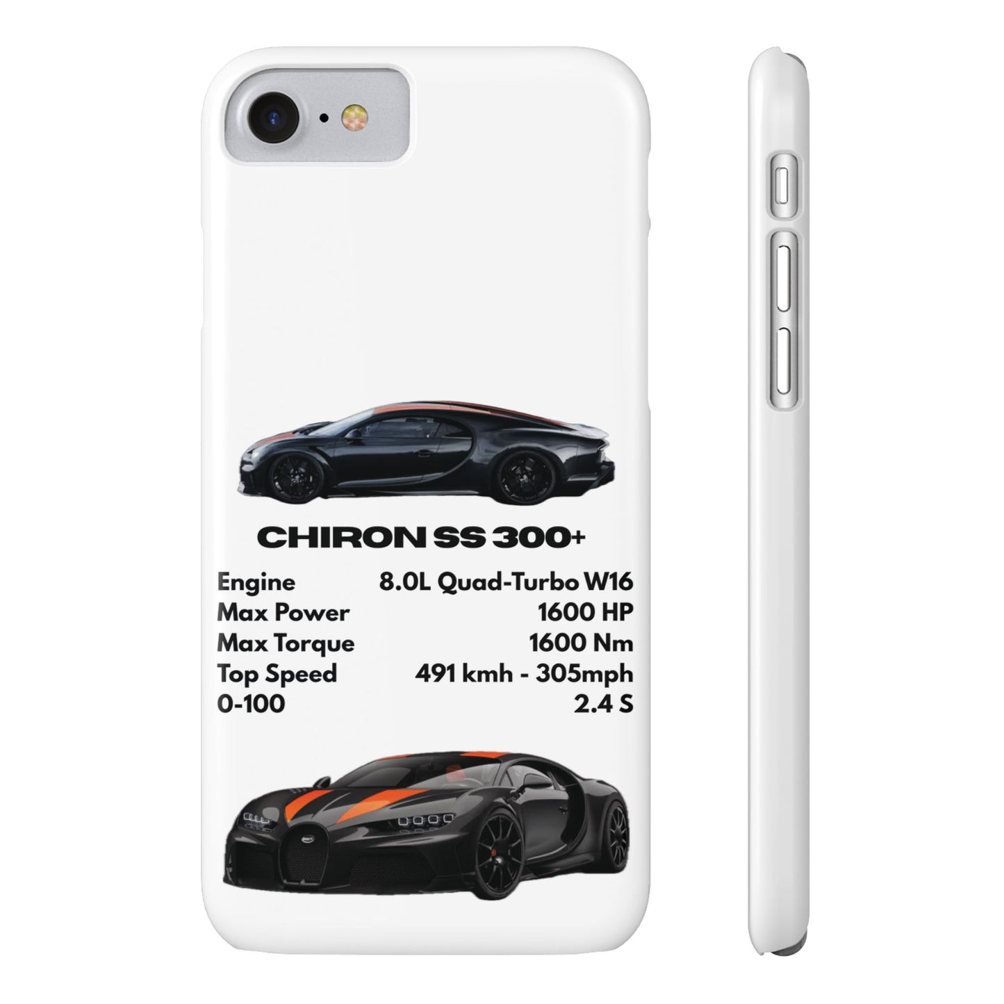 Black Bugatti Chiron Super Sport 300+ Phone Case