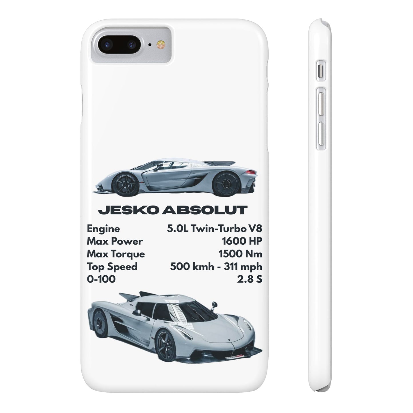 White Koenigsegg Jesko Absolut Phone Case