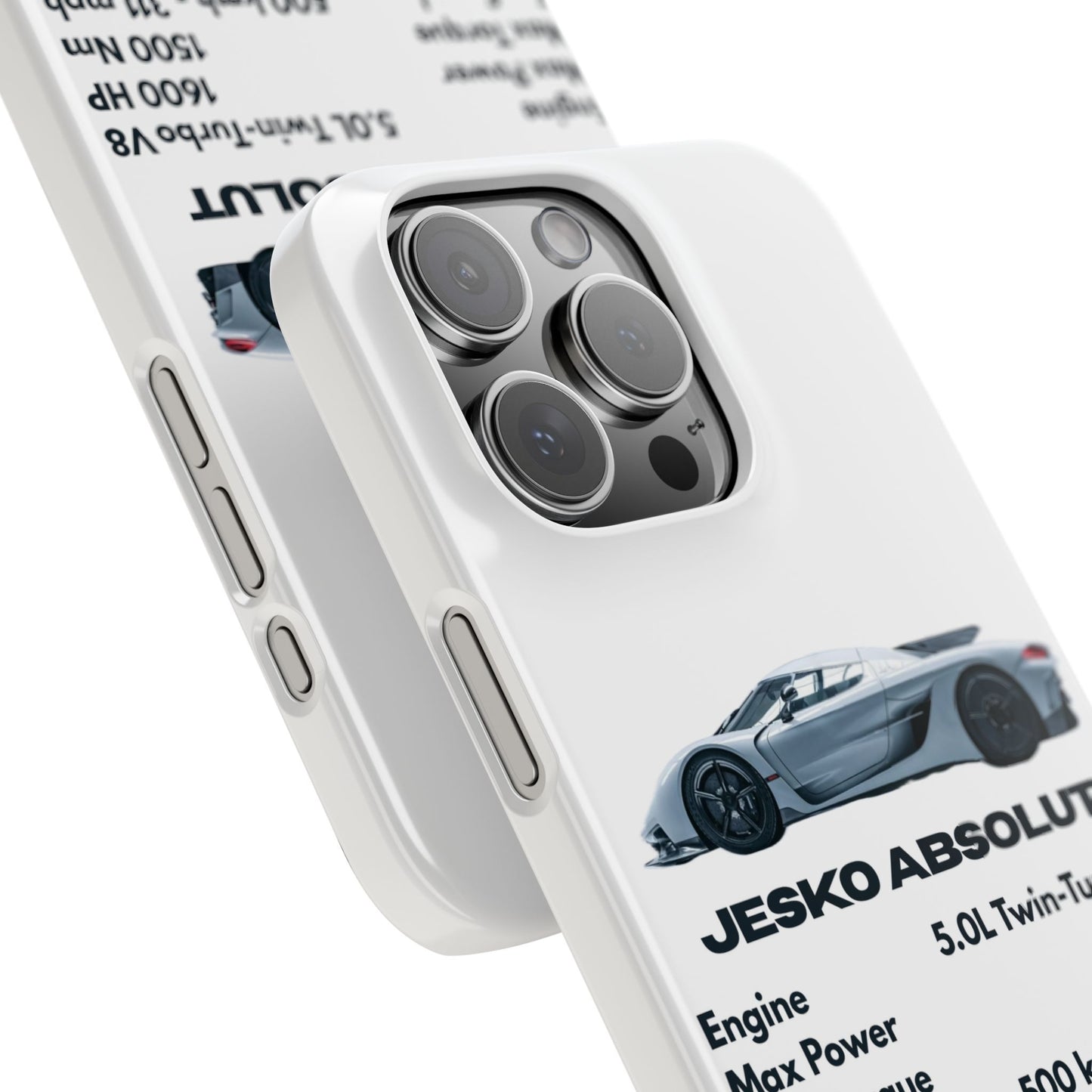 White Koenigsegg Jesko Absolut Phone Case