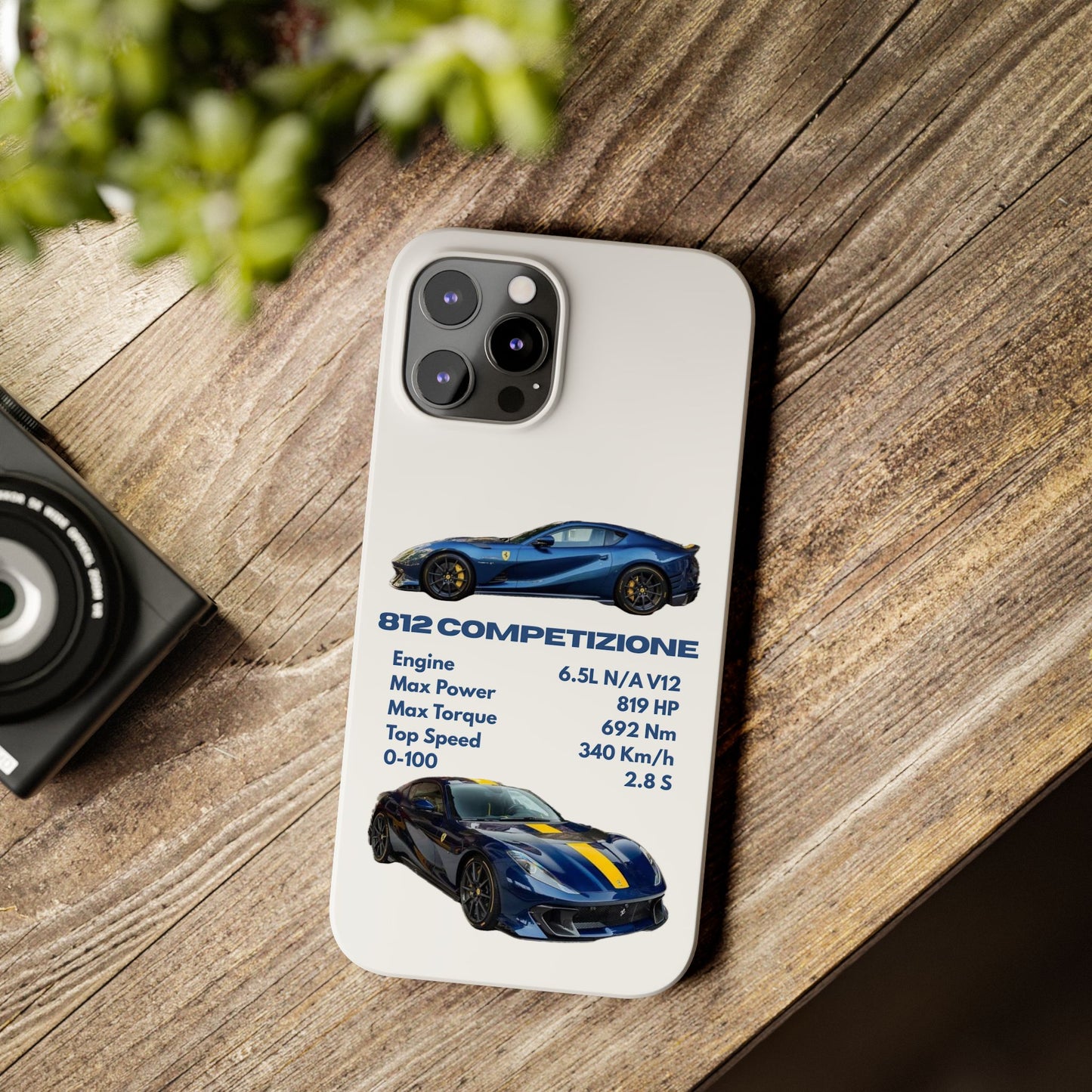 Blue Ferrari 812 Competizione Phone Case