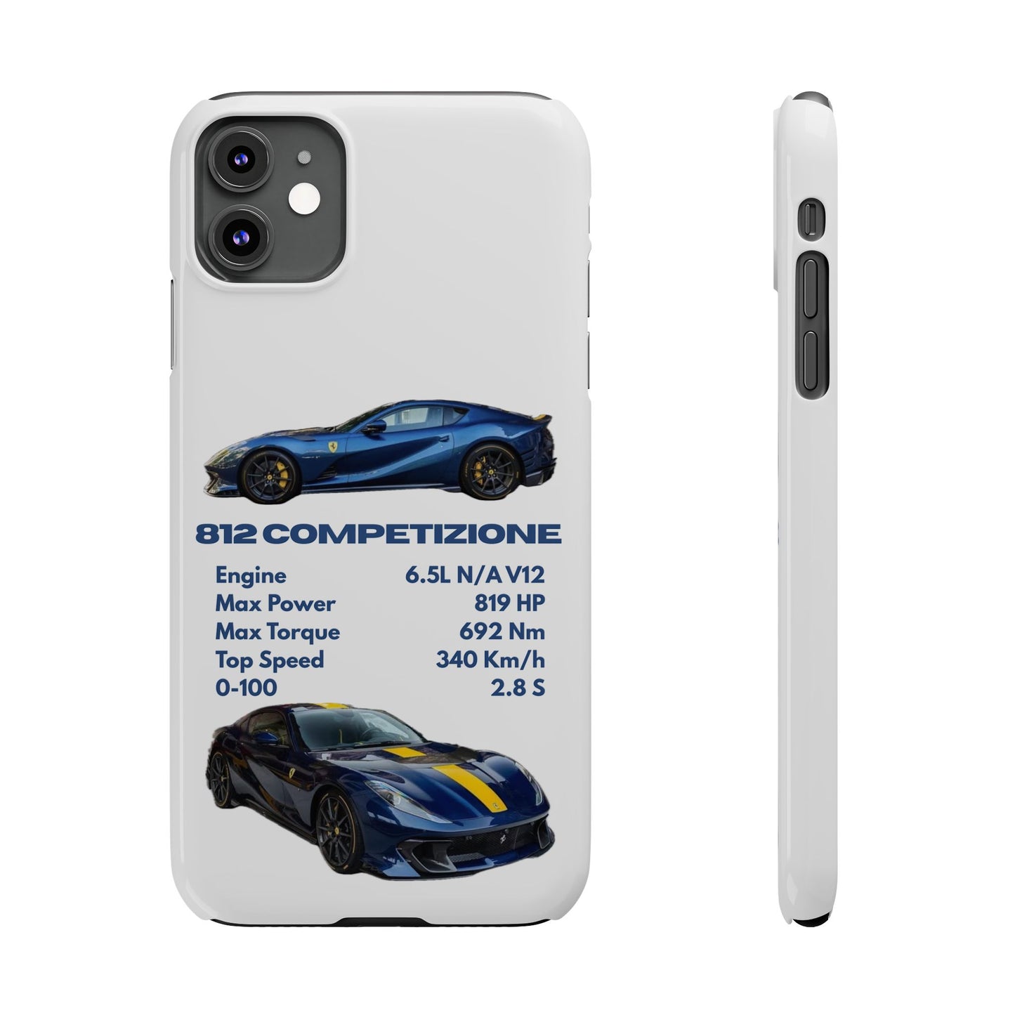 Blue Ferrari 812 Competizione Phone Case