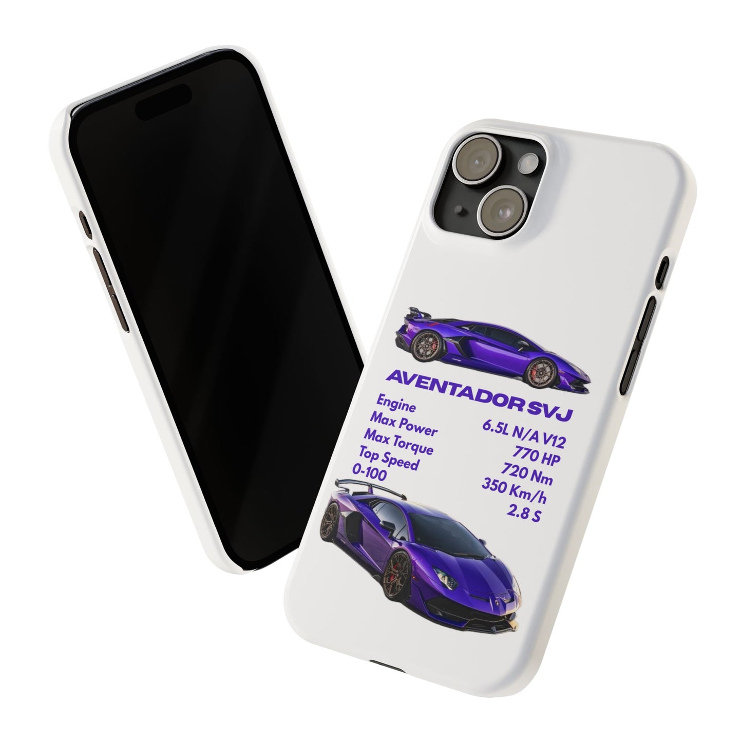 Purple Lamborghini Aventador SVJ Phone Case