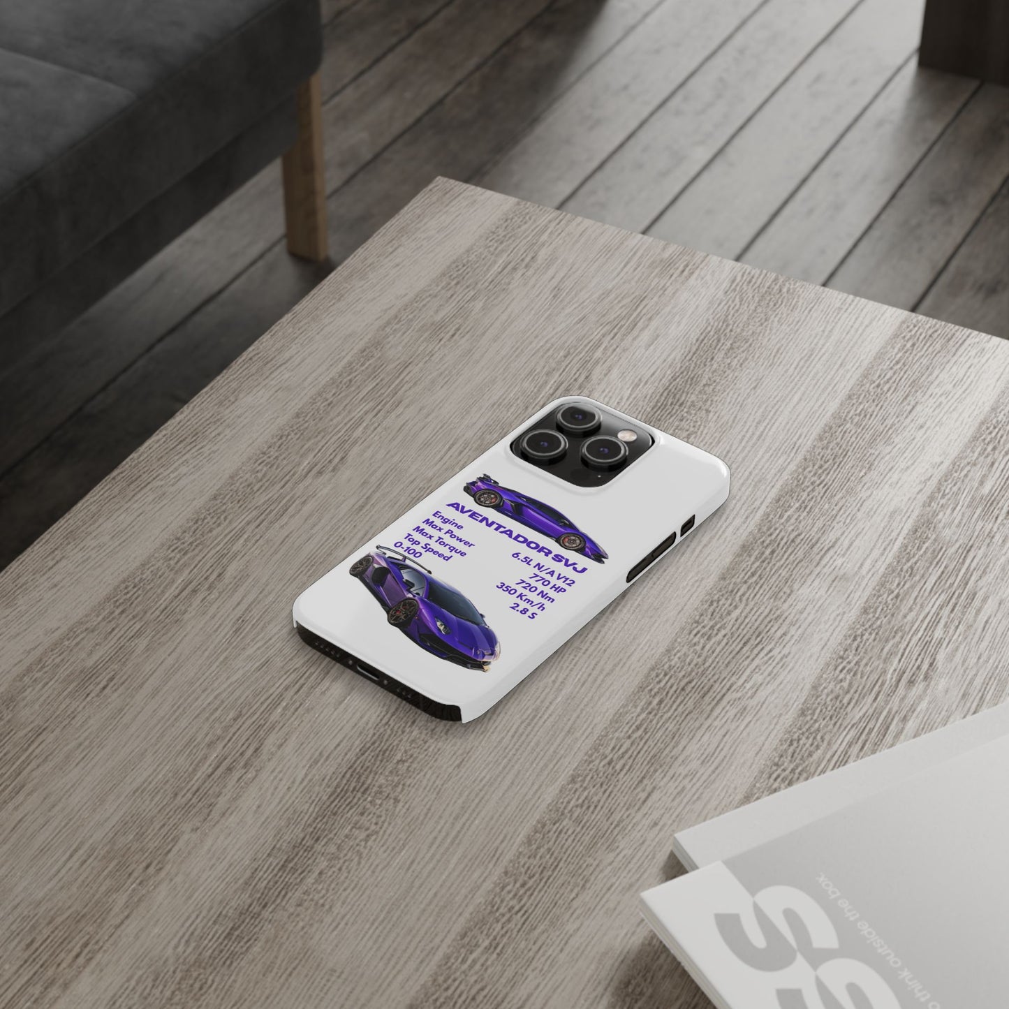Purple Lamborghini Aventador SVJ Phone Case