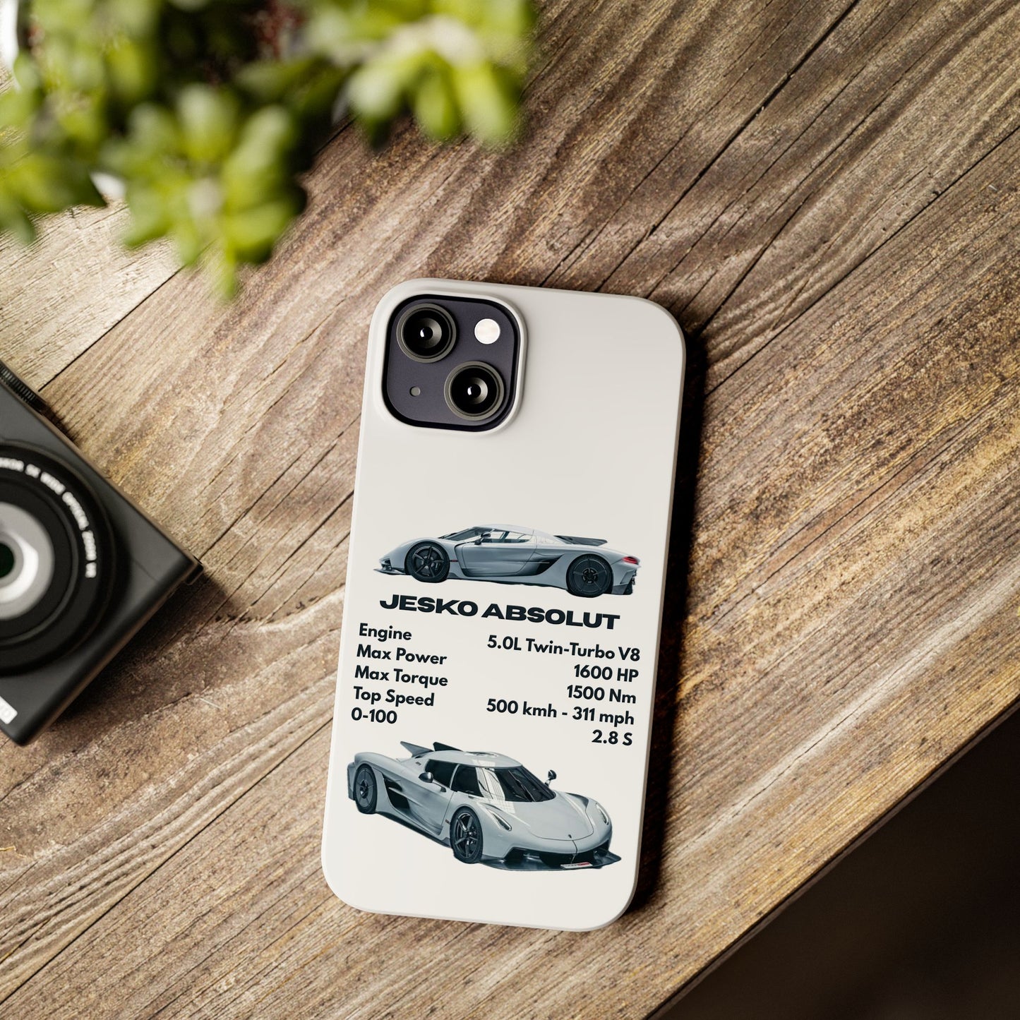 White Koenigsegg Jesko Absolut Phone Case