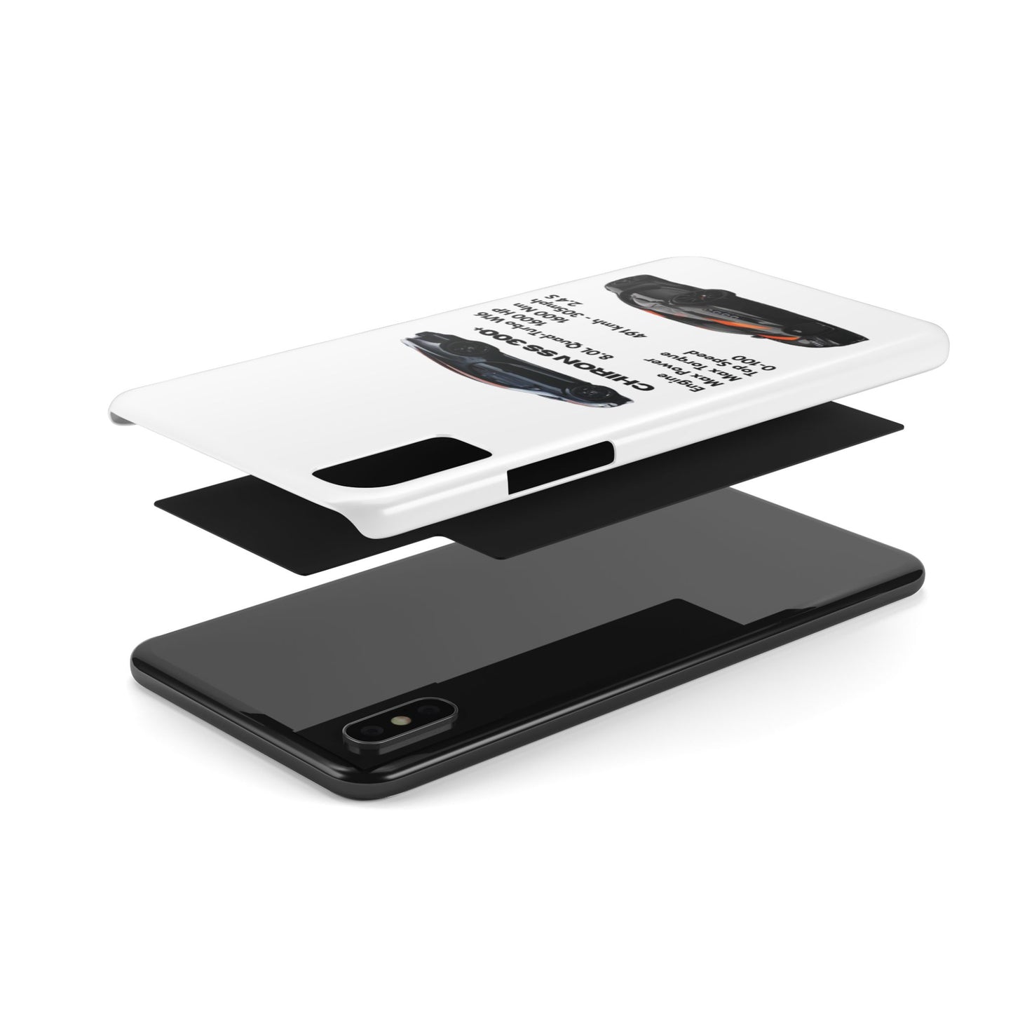 Black Bugatti Chiron Super Sport 300+ Phone Case