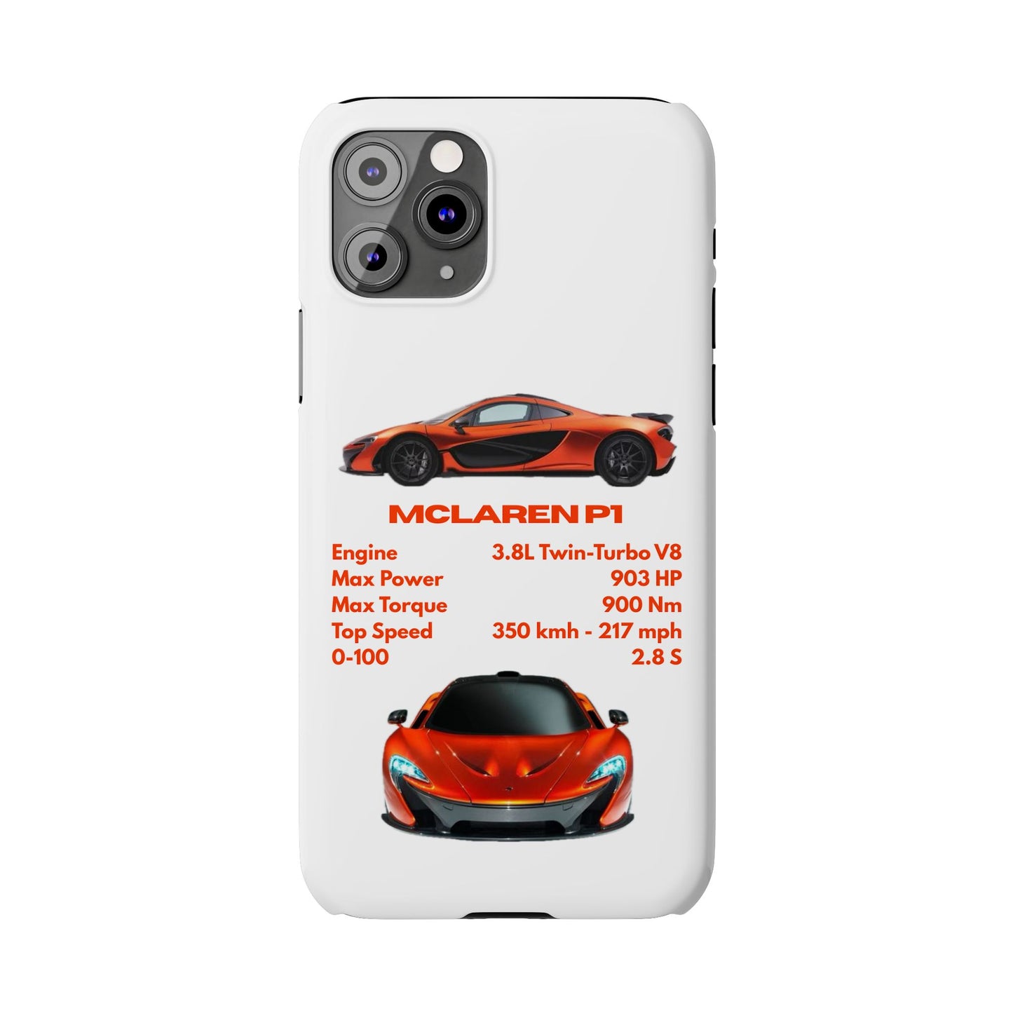 Orange McLaren P1 Phone Case