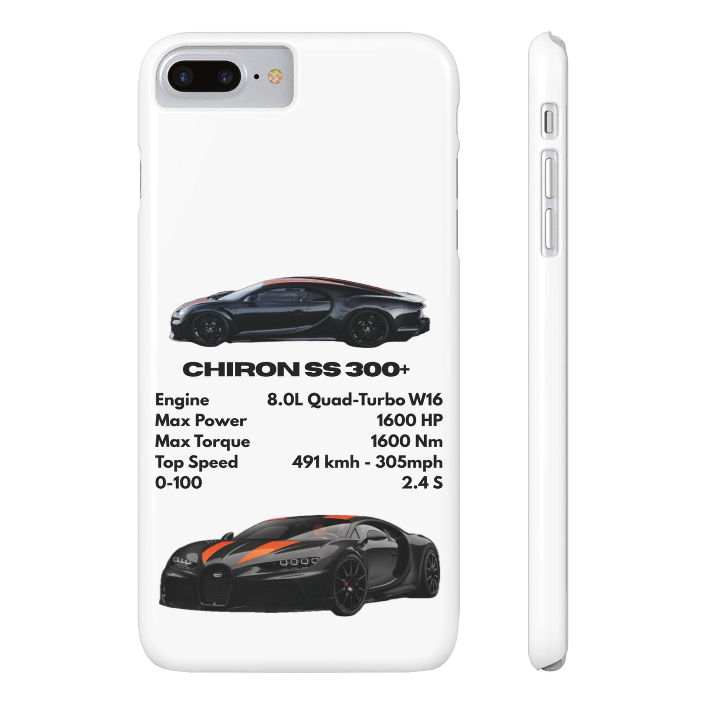 Black Bugatti Chiron Super Sport 300+ Phone Case