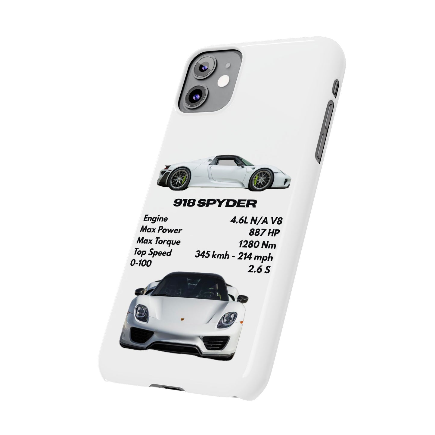 White Porsche 918 Spyder Phone Case