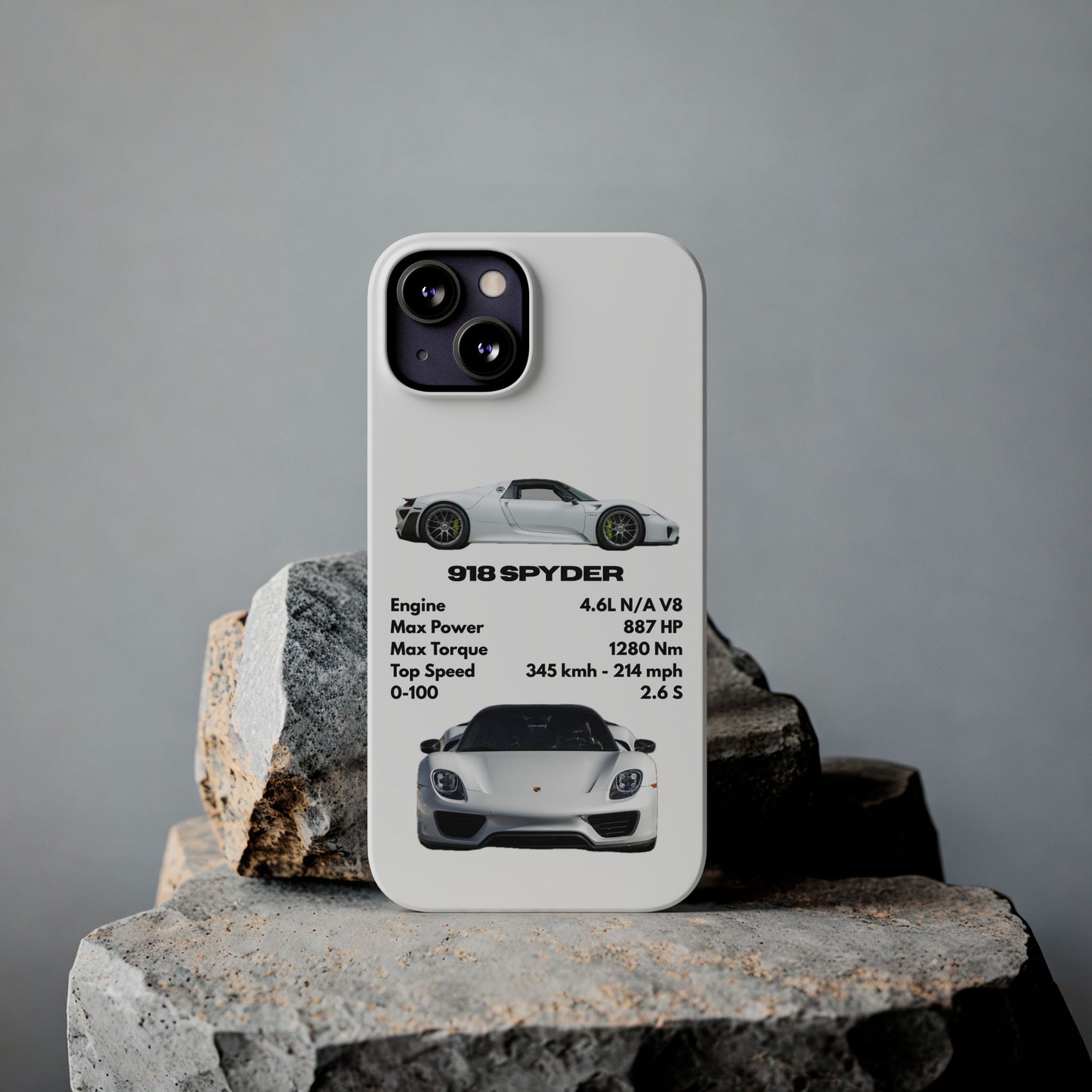 White Porsche 918 Spyder Phone Case