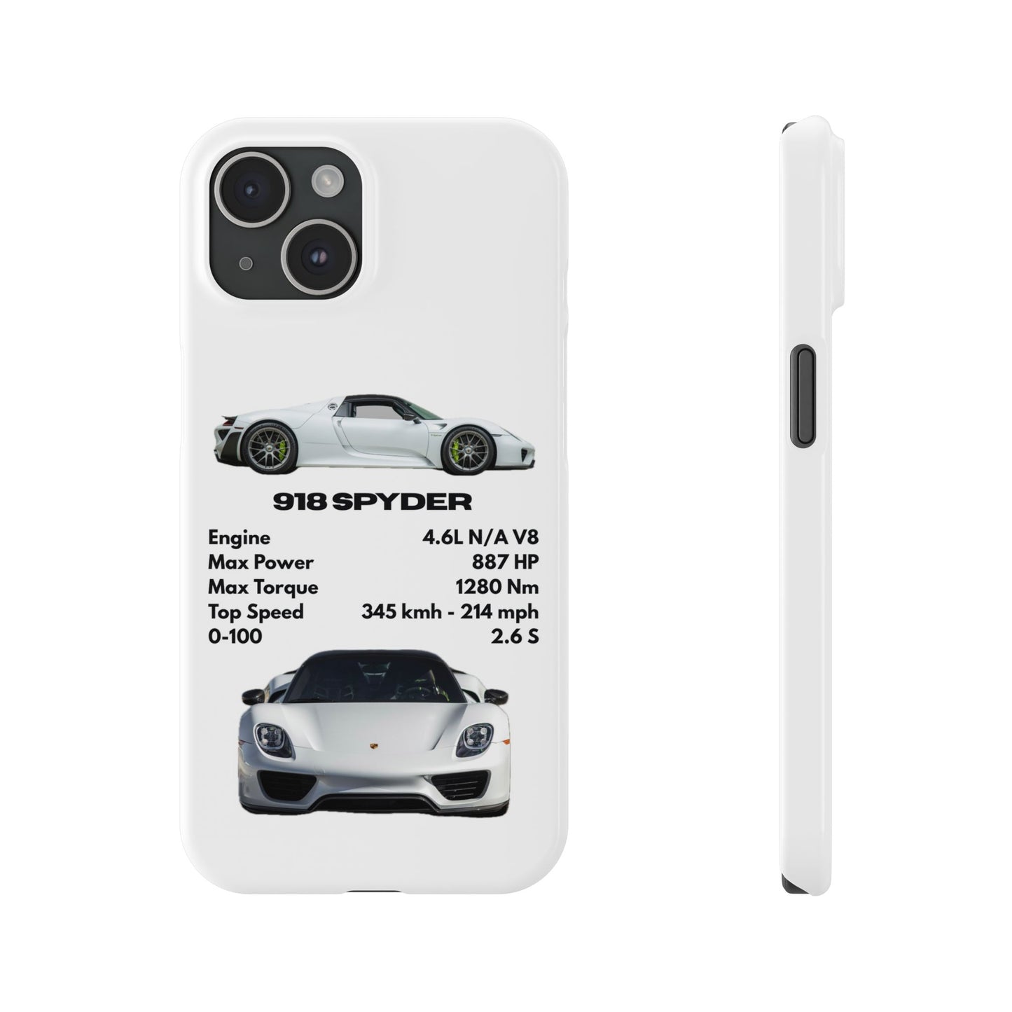 White Porsche 918 Spyder Phone Case