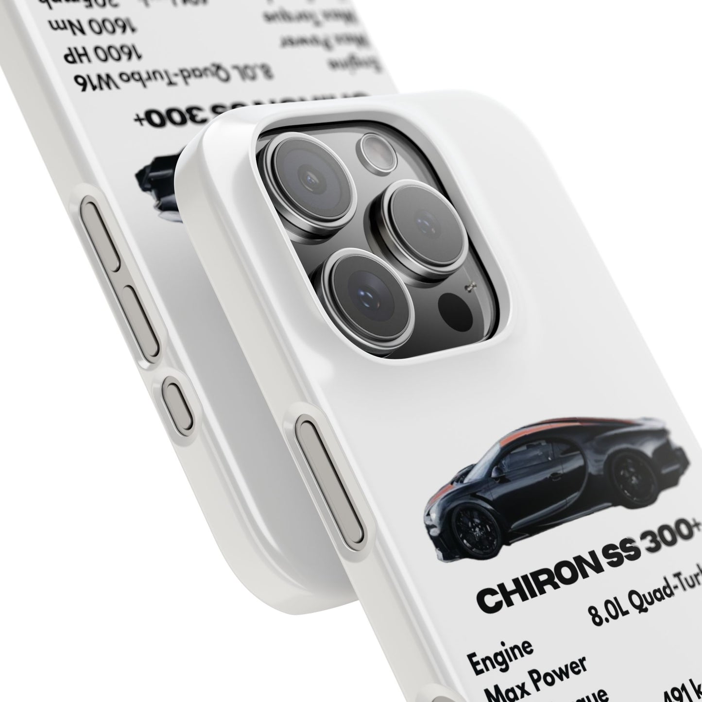 Black Bugatti Chiron Super Sport 300+ Phone Case