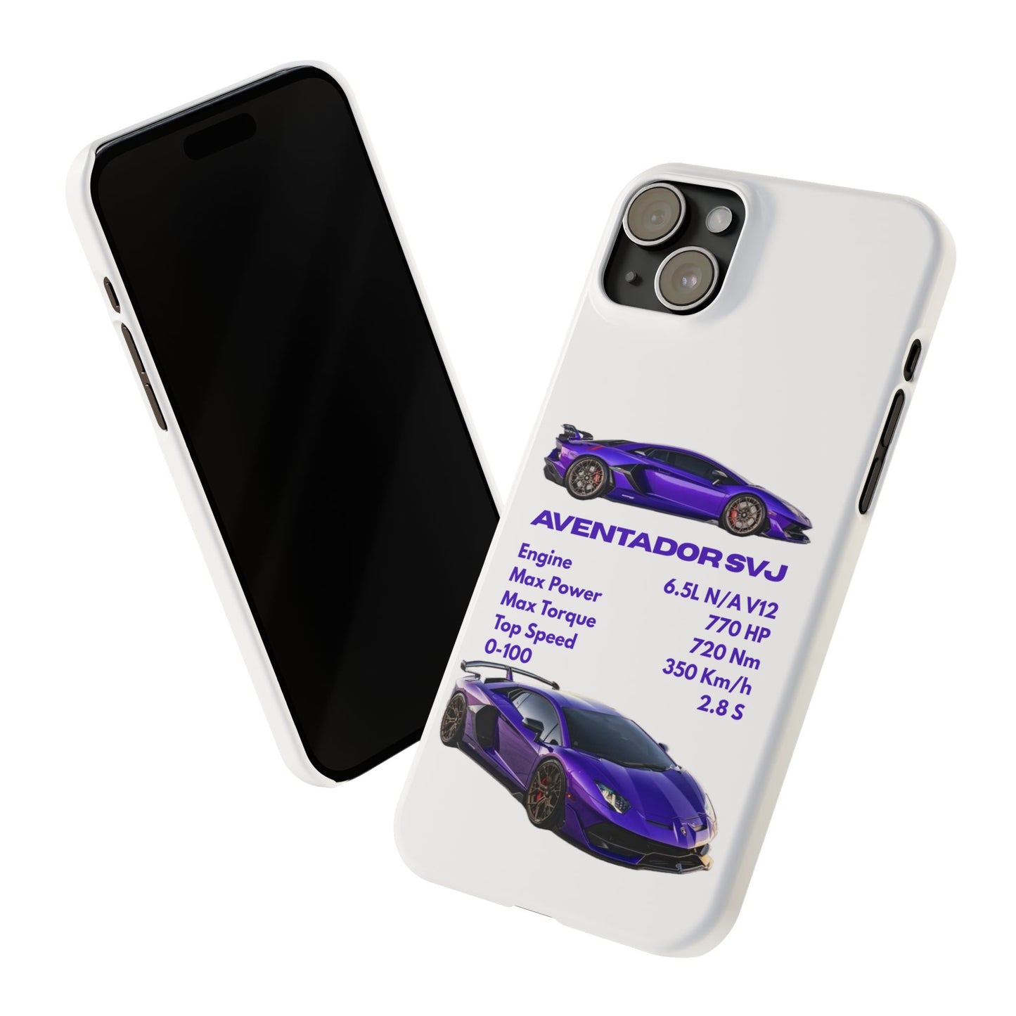 Purple Lamborghini Aventador SVJ Phone Case