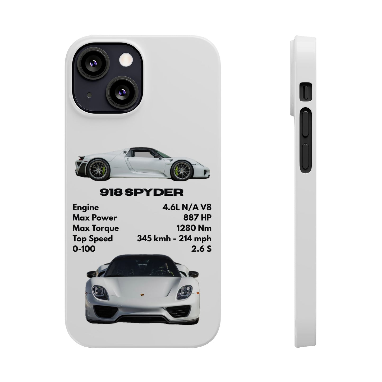 White Porsche 918 Spyder Phone Case