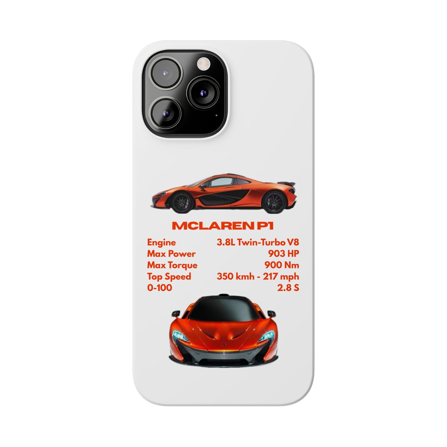 Orange McLaren P1 Phone Case