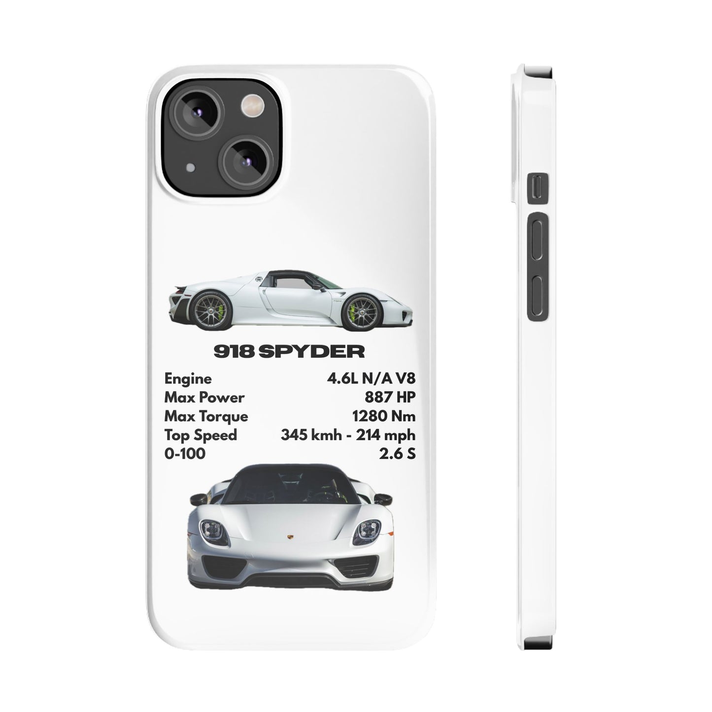 White Porsche 918 Spyder Phone Case
