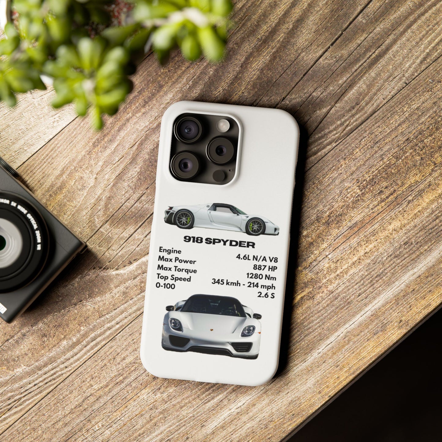 White Porsche 918 Spyder Phone Case