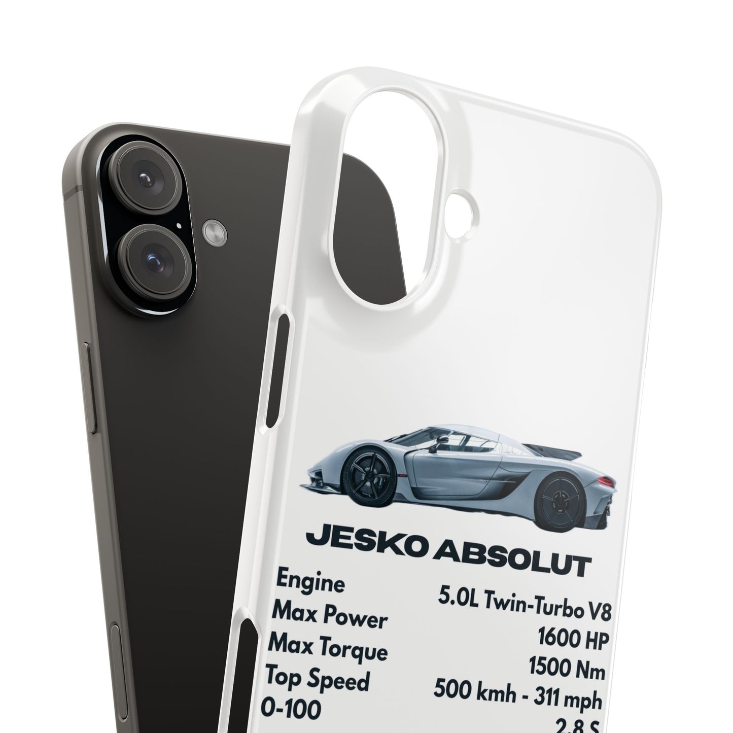 White Koenigsegg Jesko Absolut Phone Case