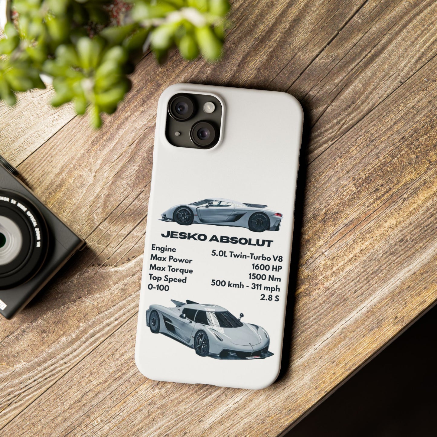 White Koenigsegg Jesko Absolut Phone Case
