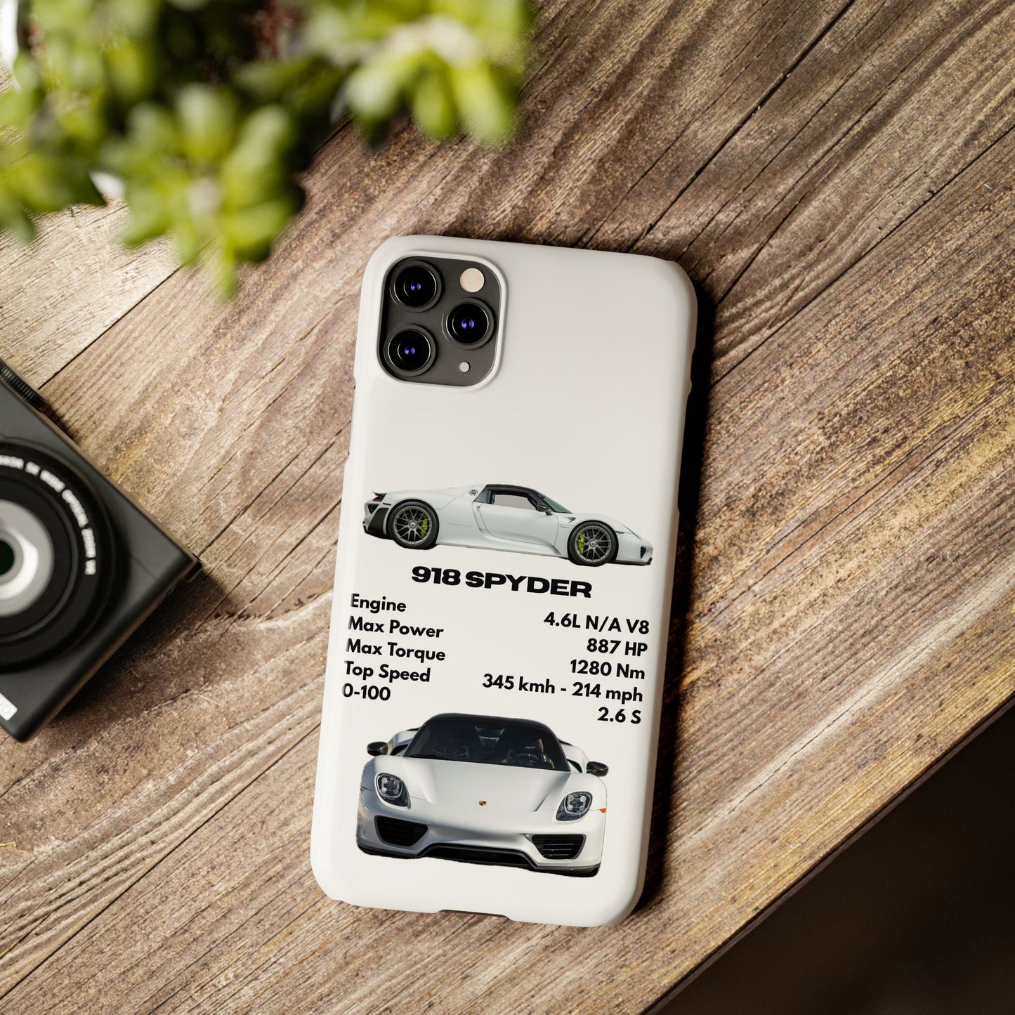 White Porsche 918 Spyder Phone Case