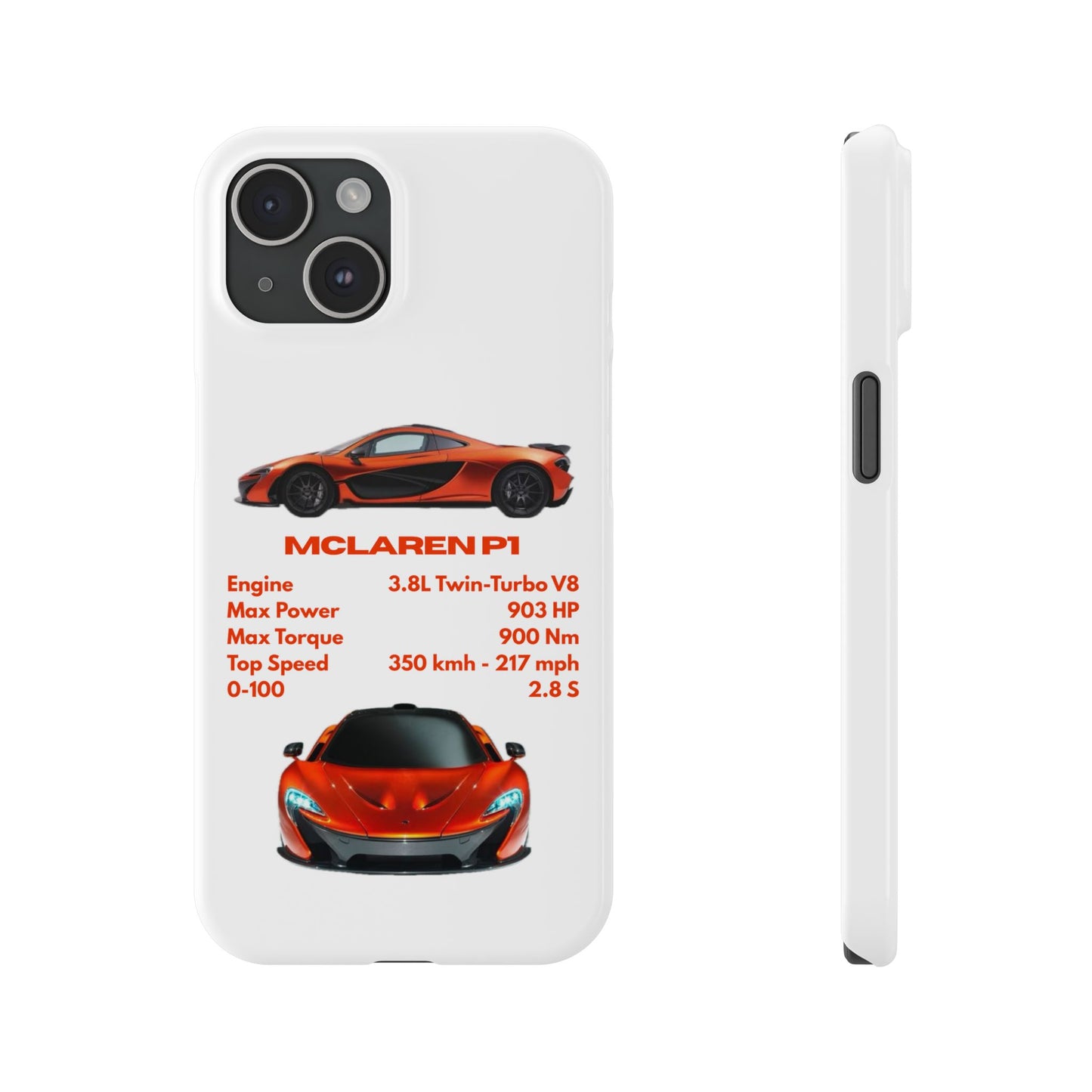 Orange McLaren P1 Phone Case