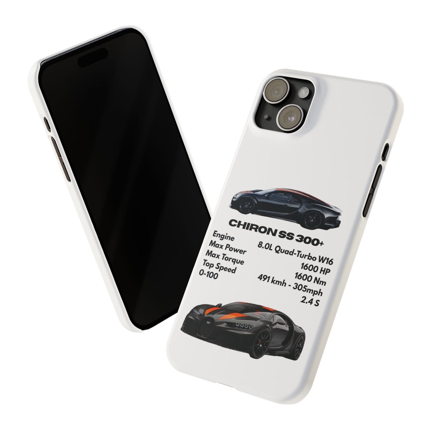 Black Bugatti Chiron Super Sport 300+ Phone Case