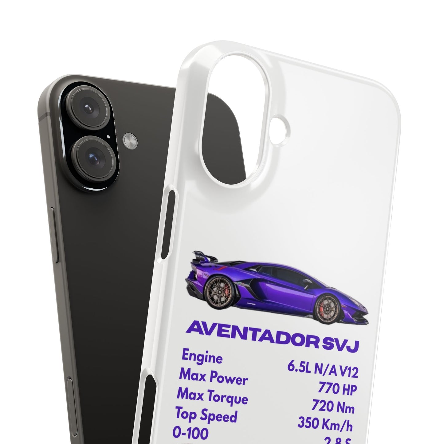 Purple Lamborghini Aventador SVJ Phone Case