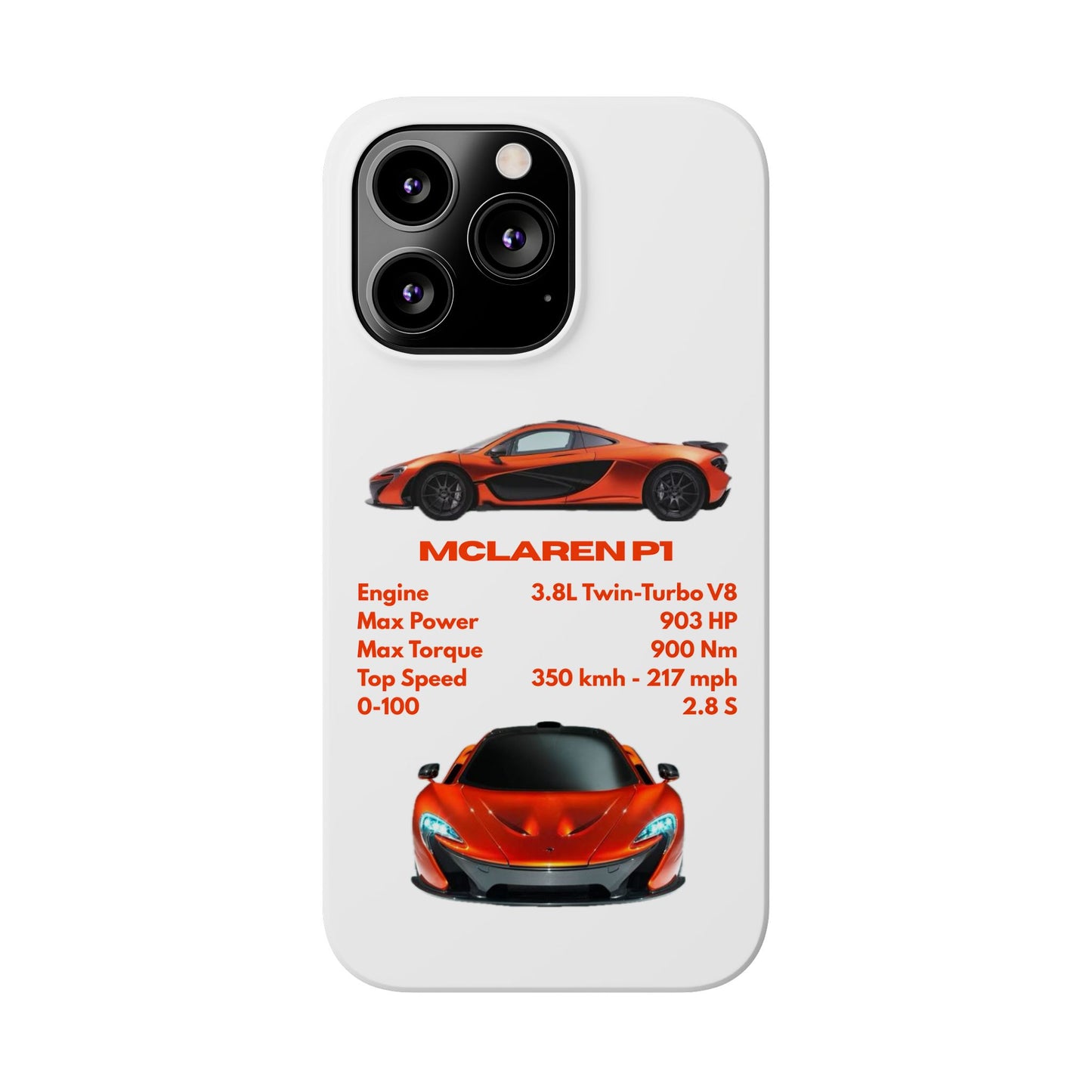 Orange McLaren P1 Phone Case