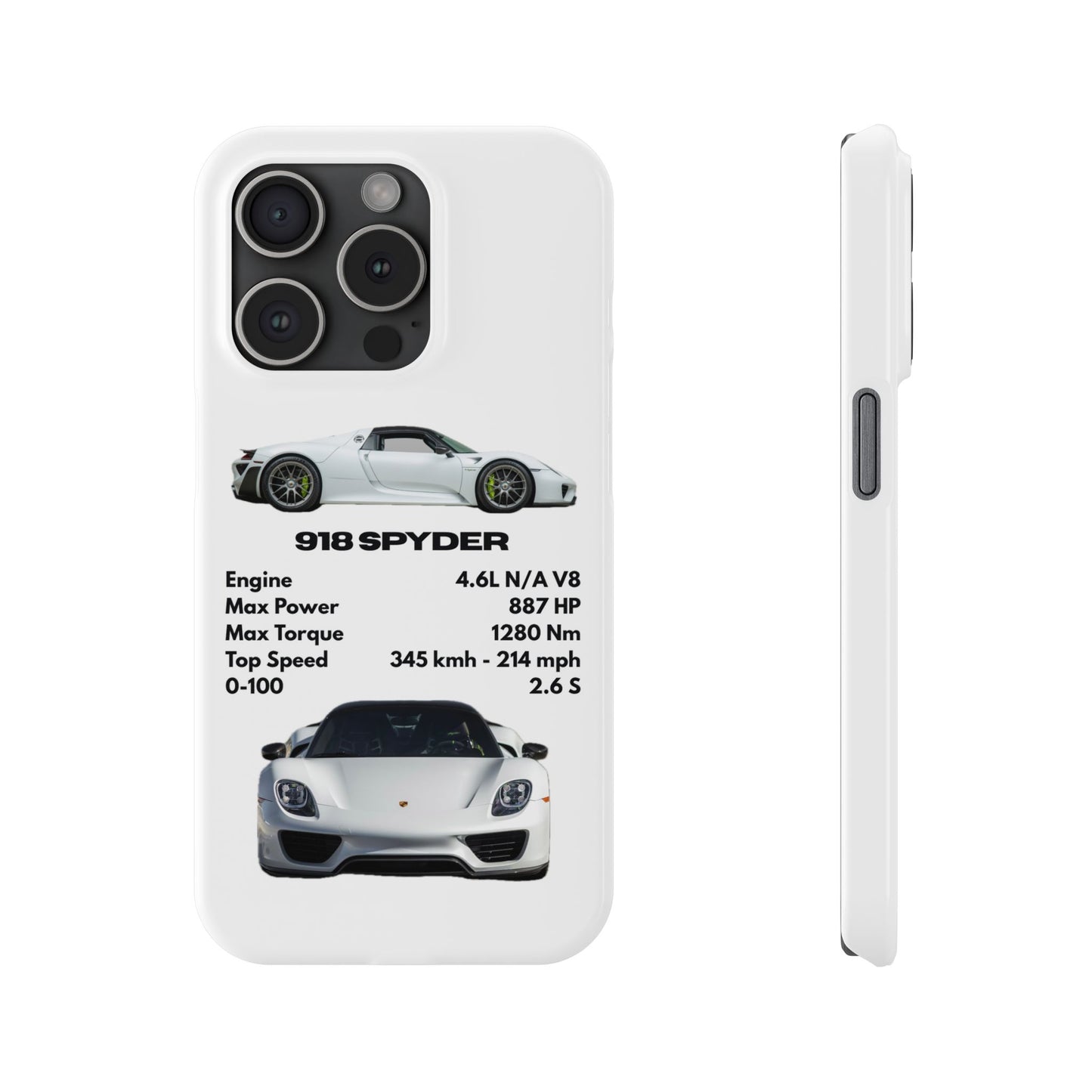 White Porsche 918 Spyder Phone Case