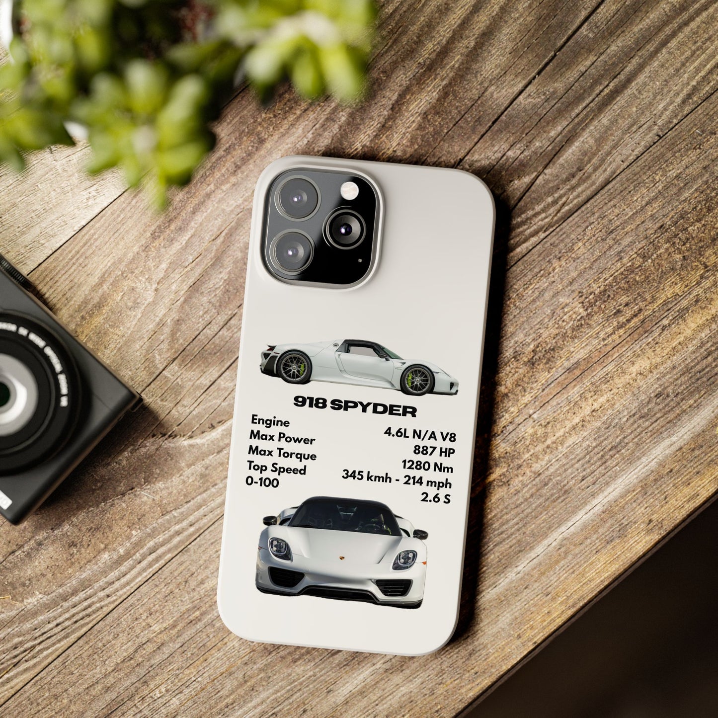 White Porsche 918 Spyder Phone Case