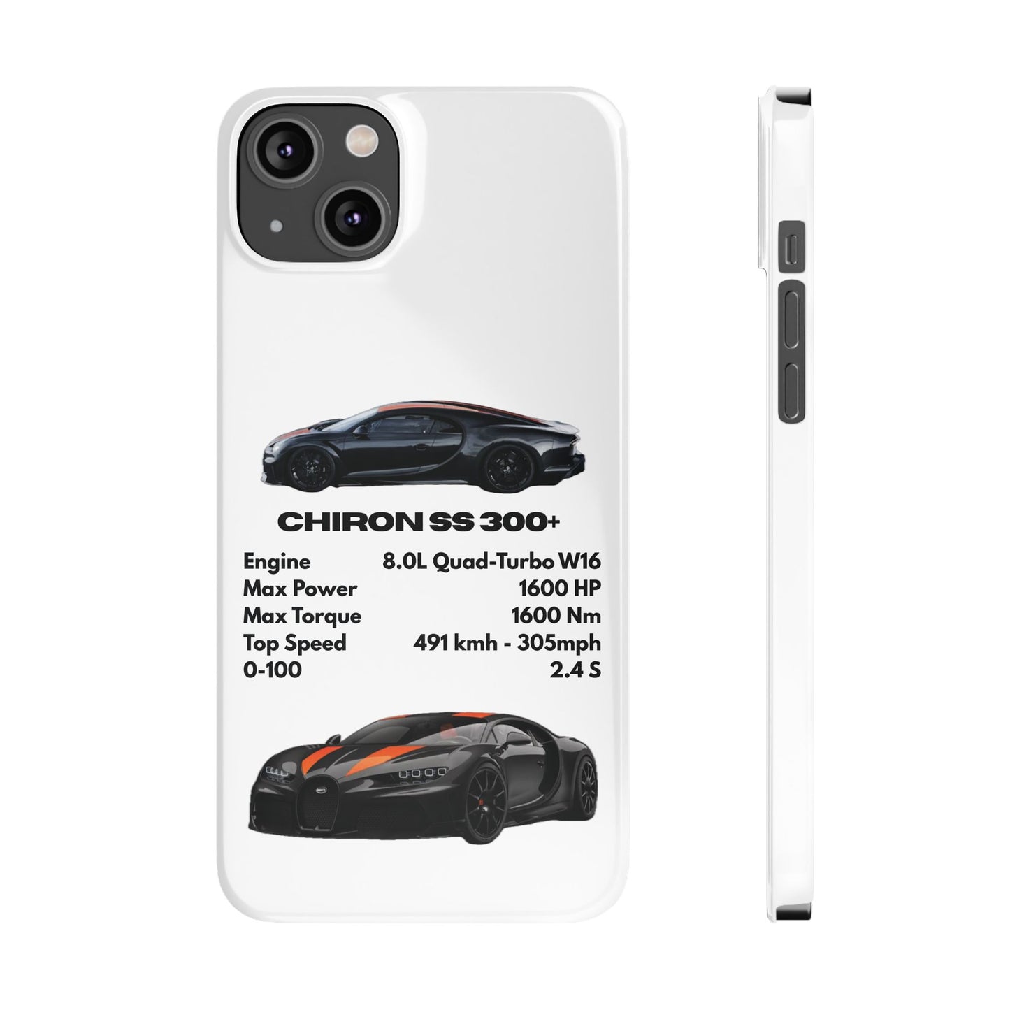 Black Bugatti Chiron Super Sport 300+ Phone Case