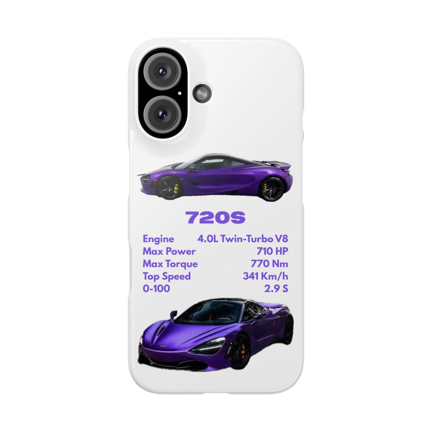 Purple McLaren 720S Phone Case