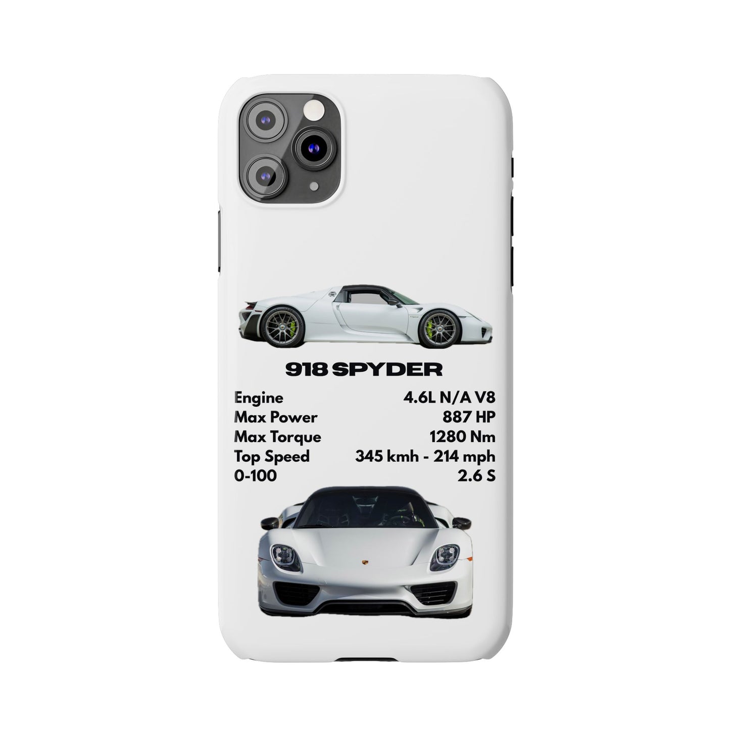 White Porsche 918 Spyder Phone Case