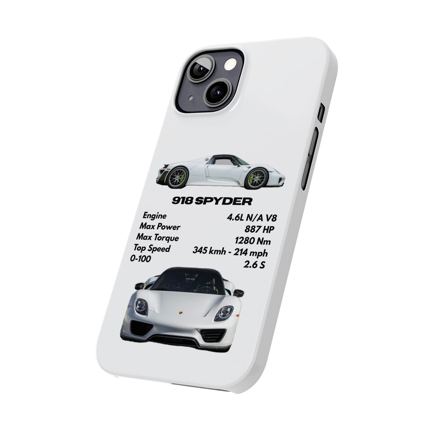 White Porsche 918 Spyder Phone Case