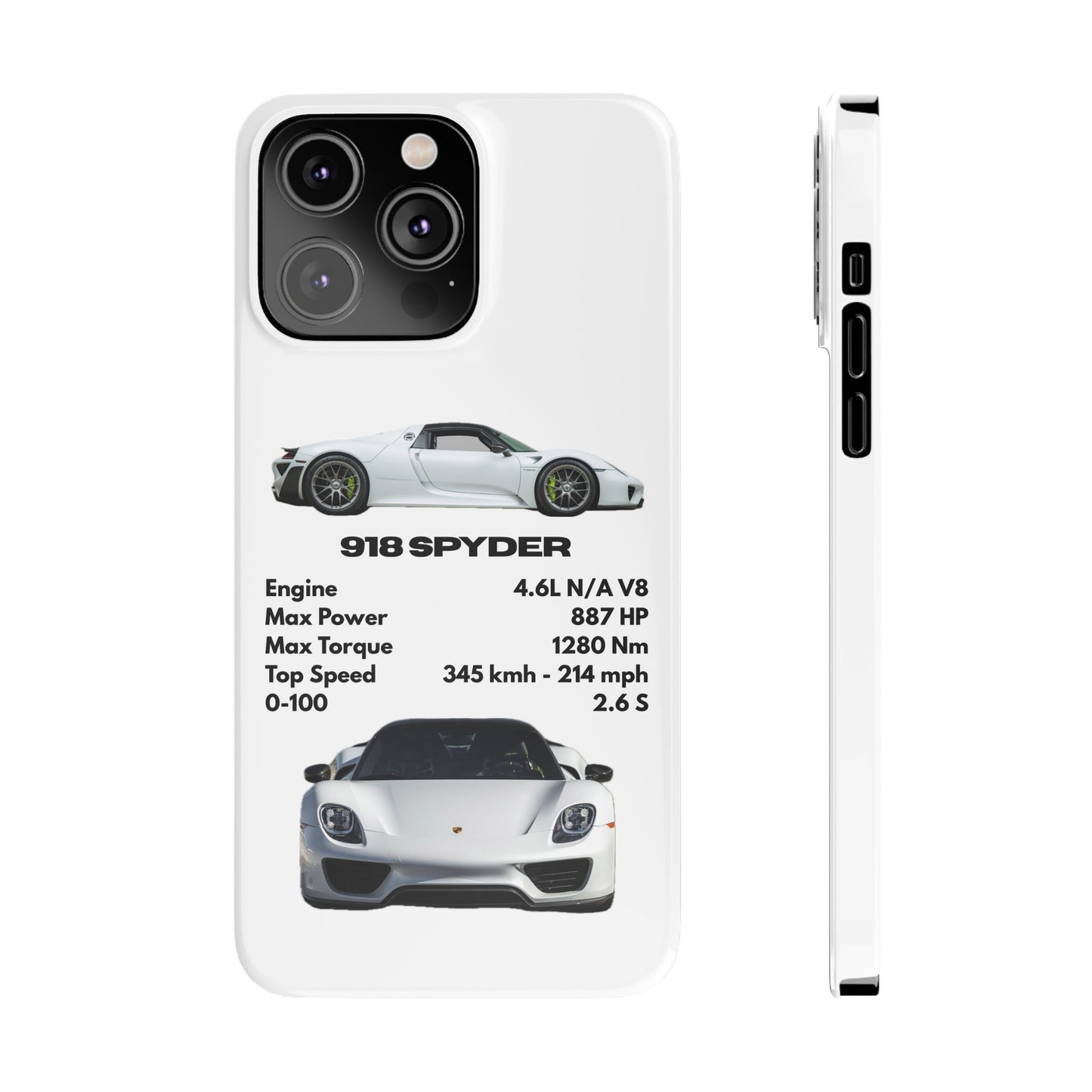 White Porsche 918 Spyder Phone Case