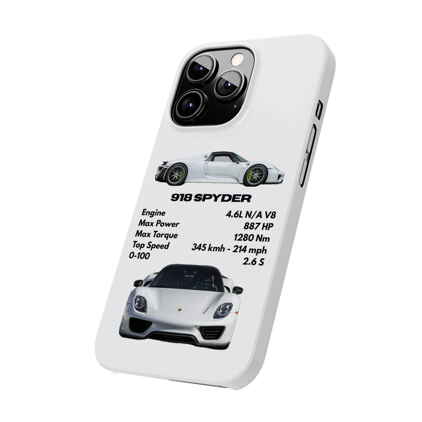 White Porsche 918 Spyder Phone Case