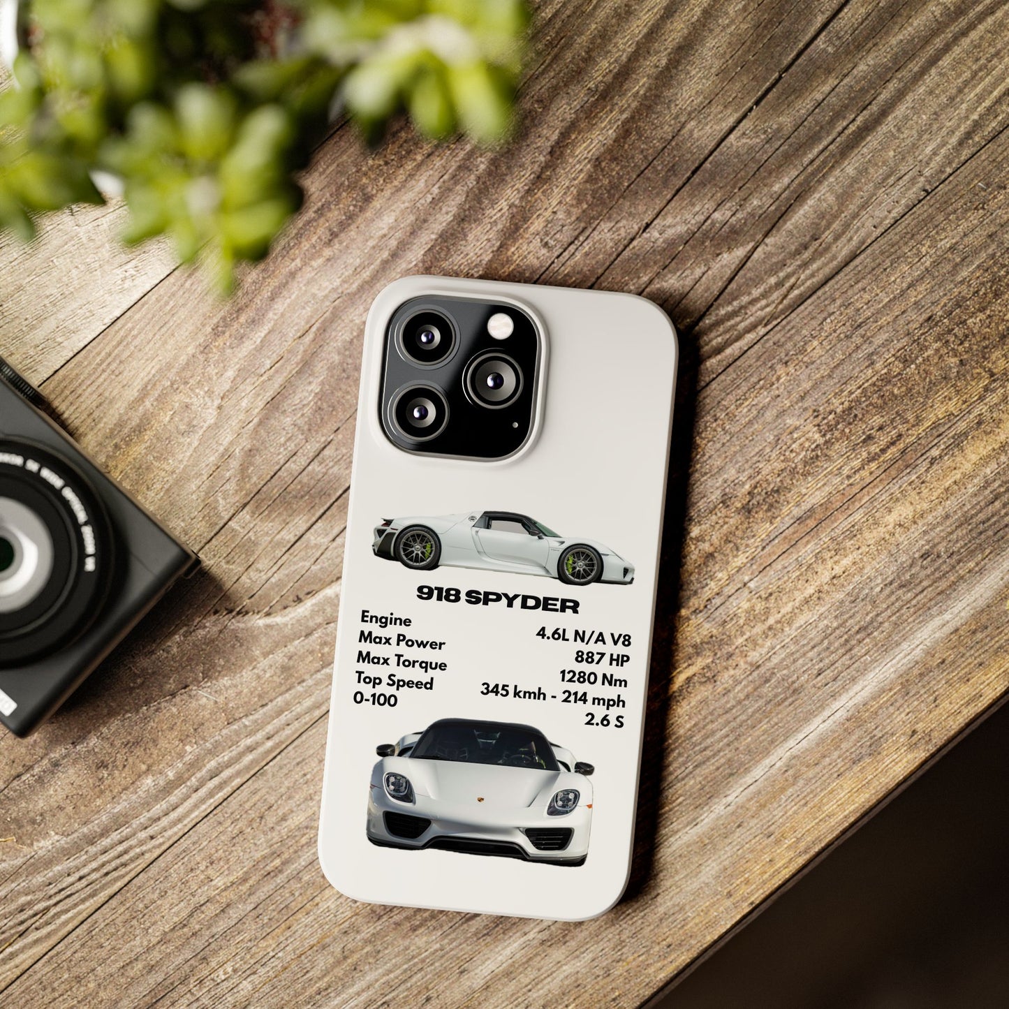 White Porsche 918 Spyder Phone Case