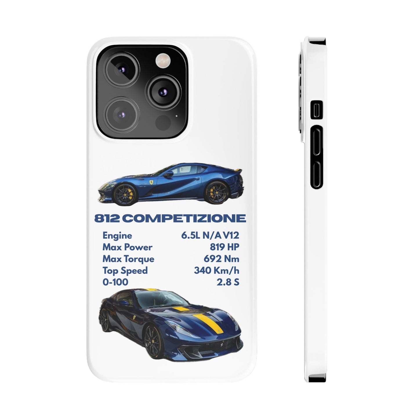 Blue Ferrari 812 Competizione Phone Case