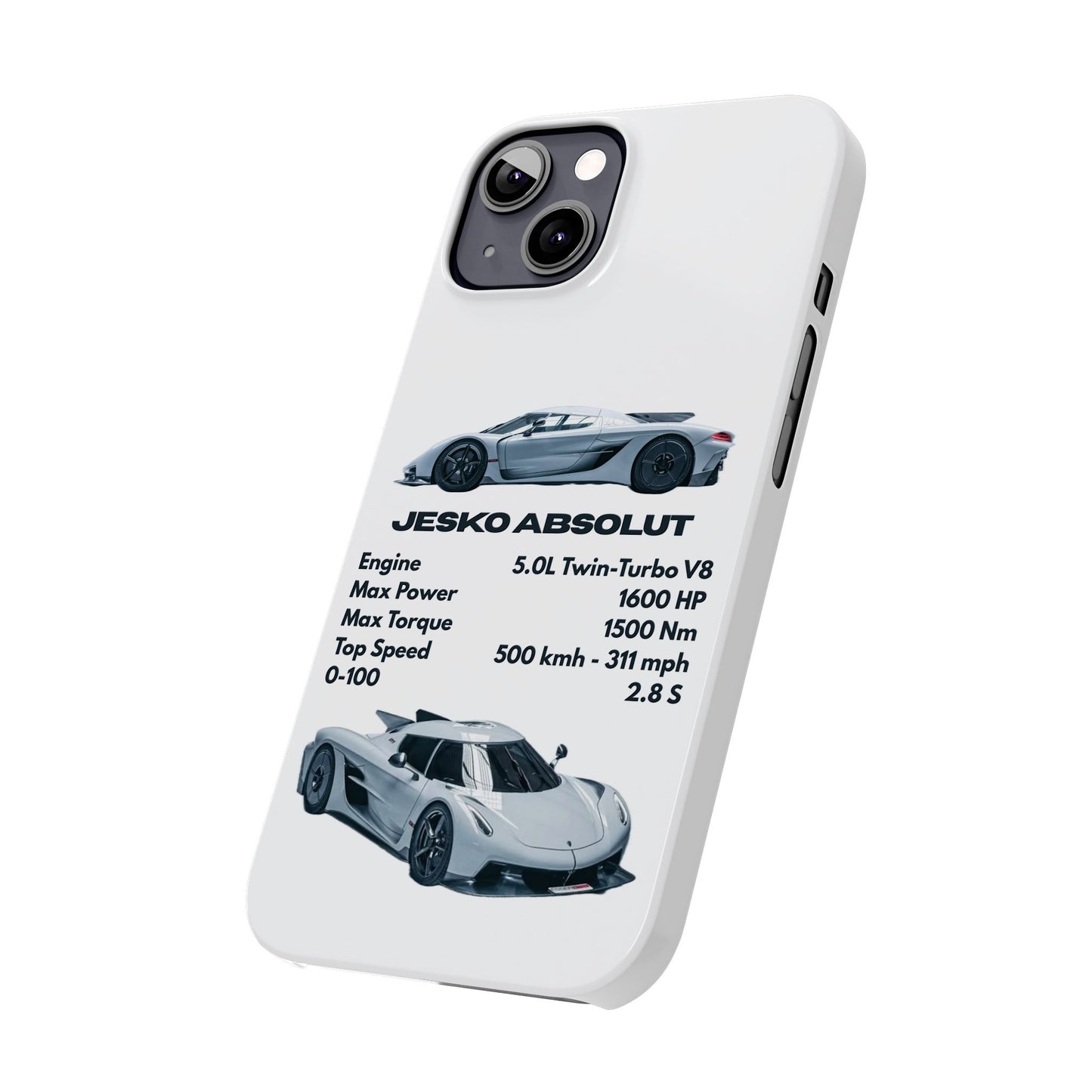 White Koenigsegg Jesko Absolut Phone Case