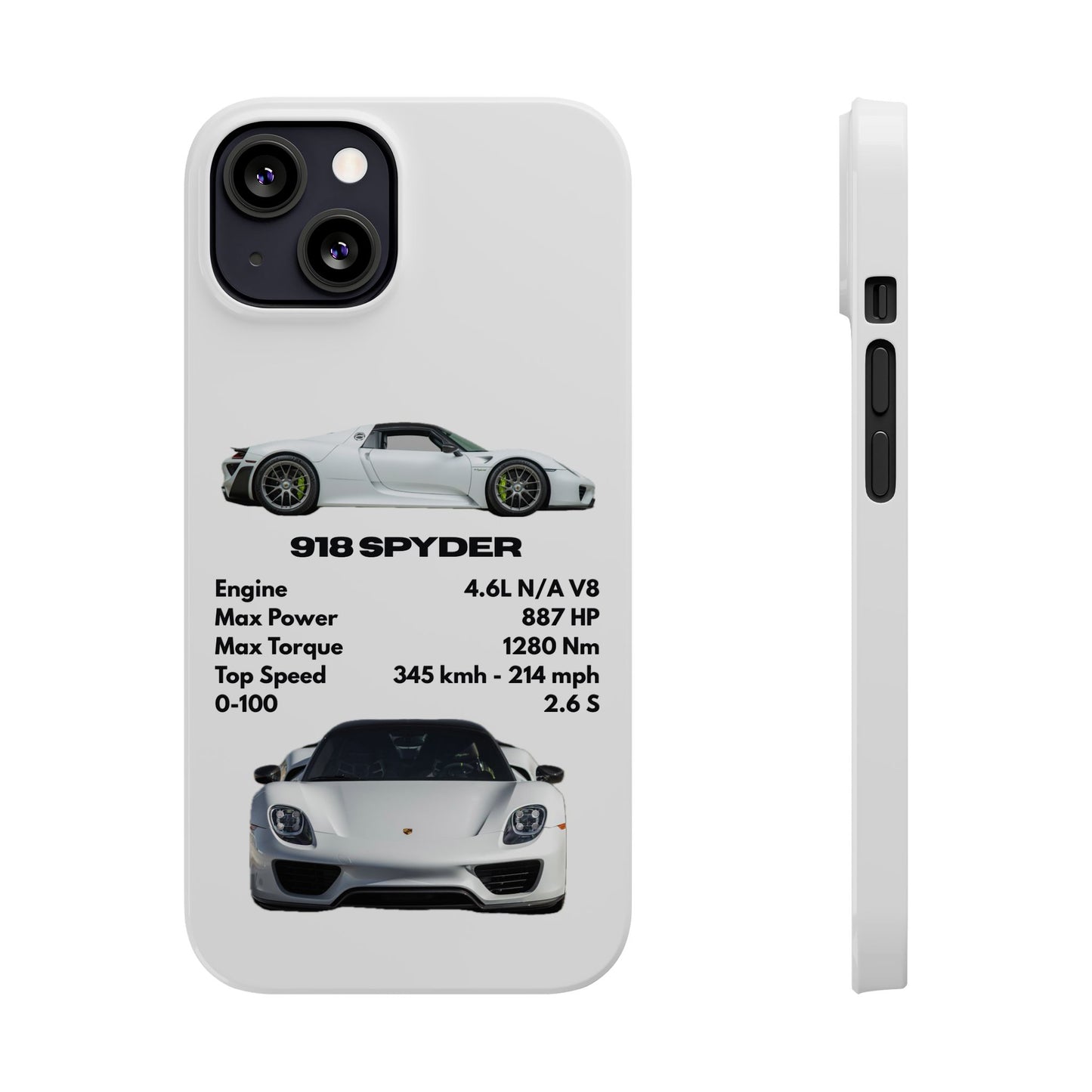 White Porsche 918 Spyder Phone Case