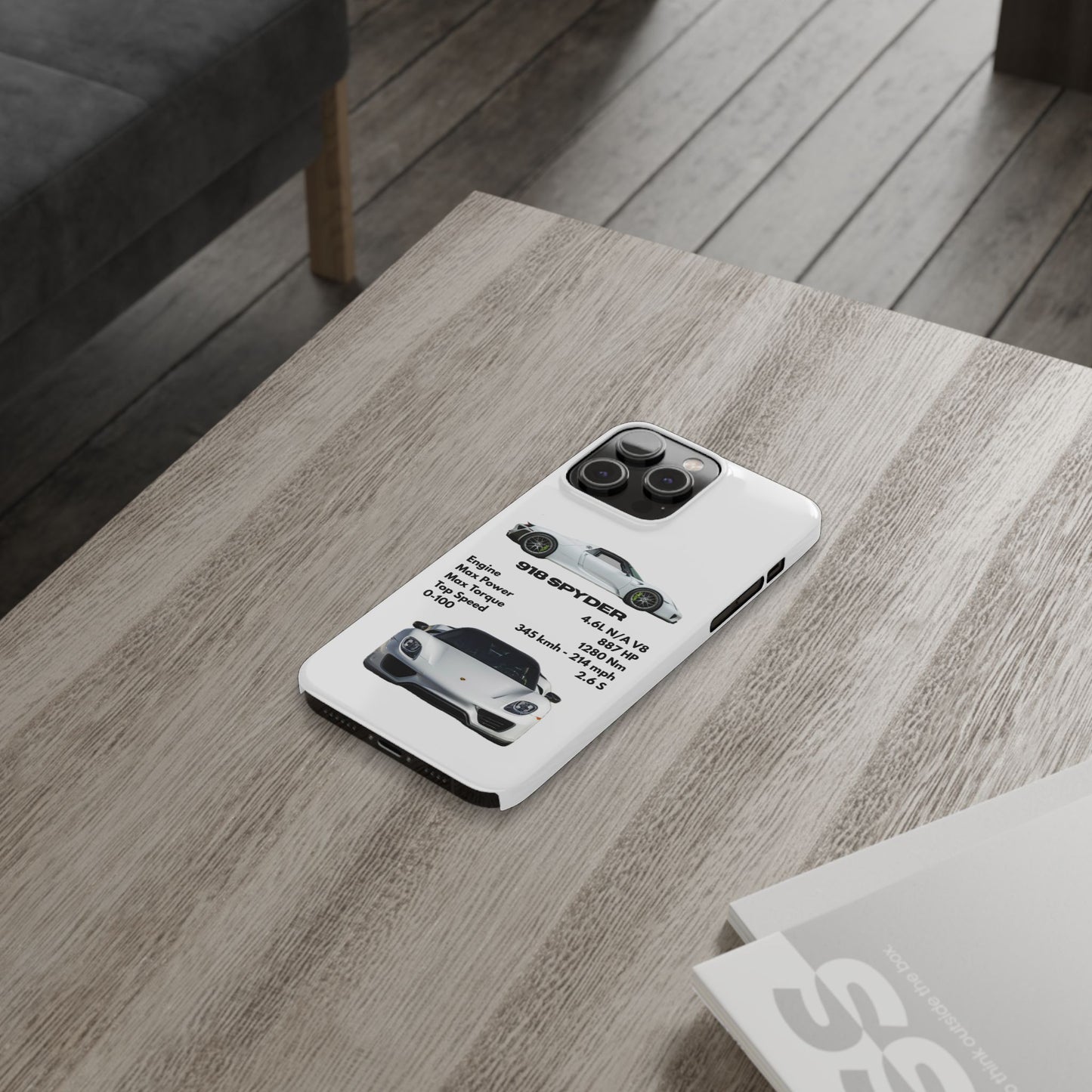 White Porsche 918 Spyder Phone Case