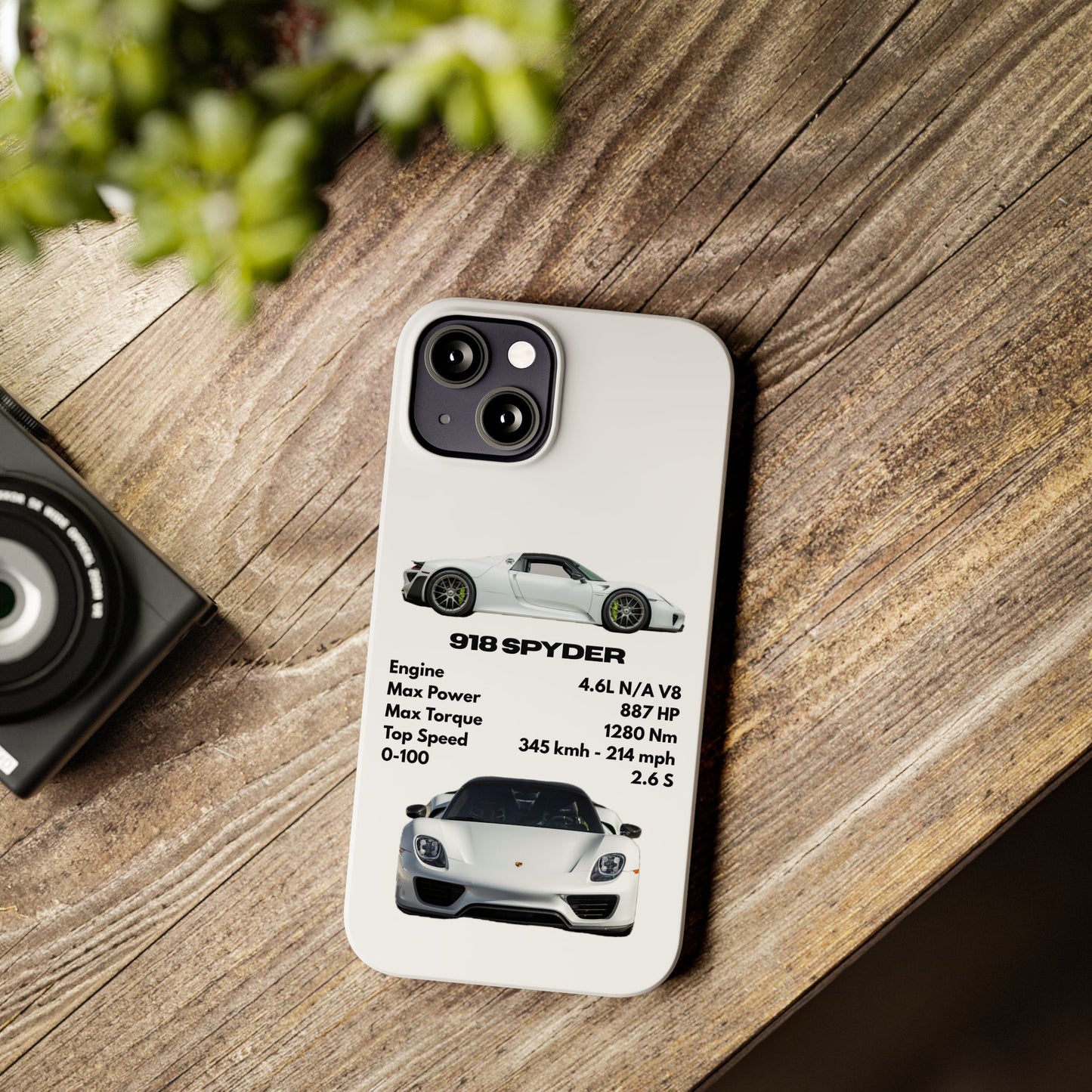 White Porsche 918 Spyder Phone Case