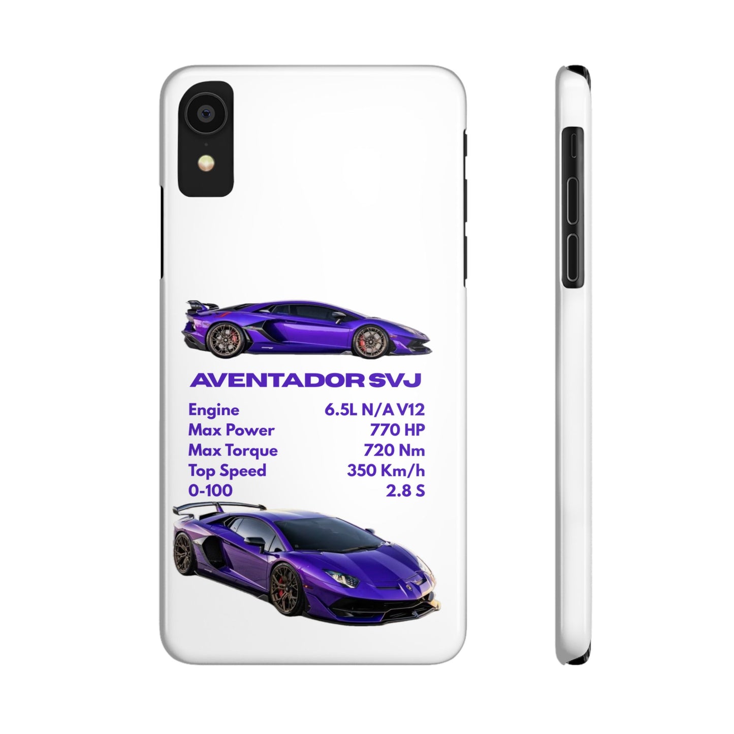 Purple Lamborghini Aventador SVJ Phone Case