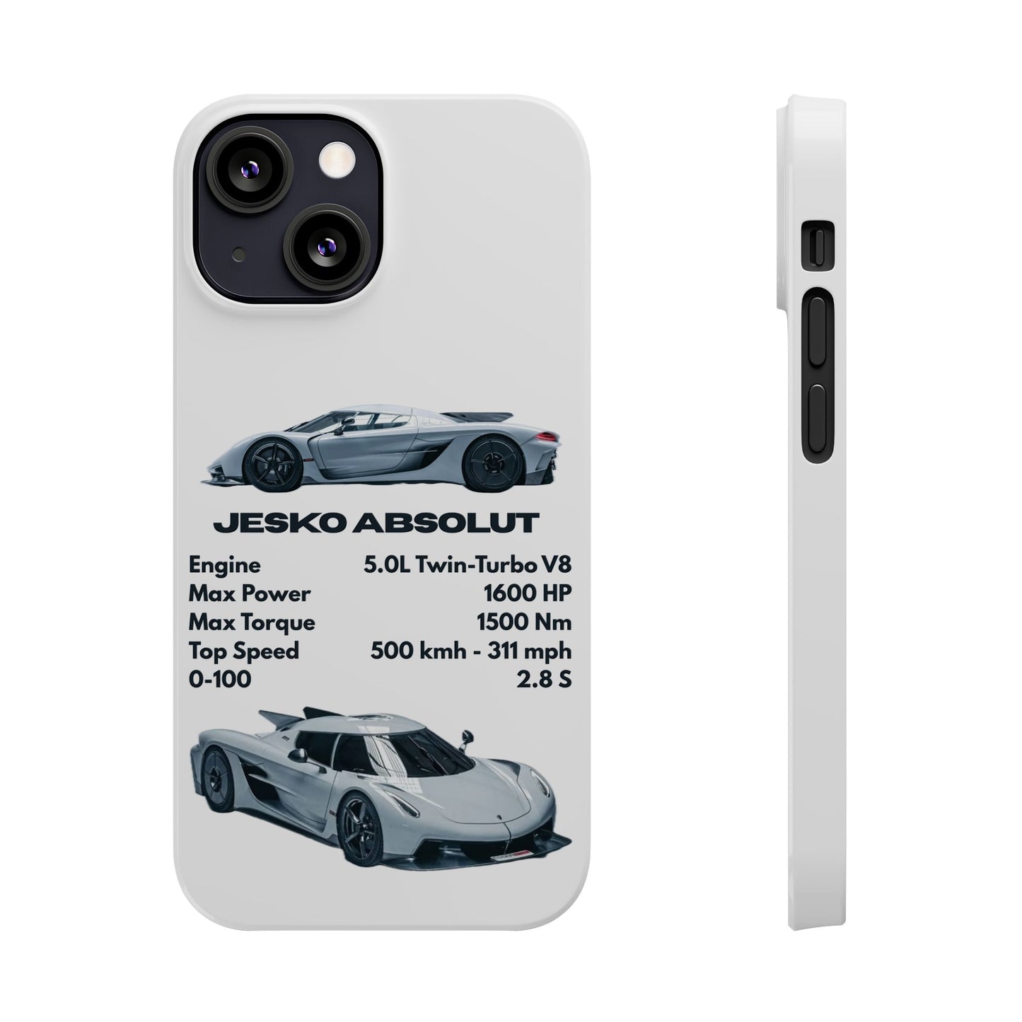 White Koenigsegg Jesko Absolut Phone Case