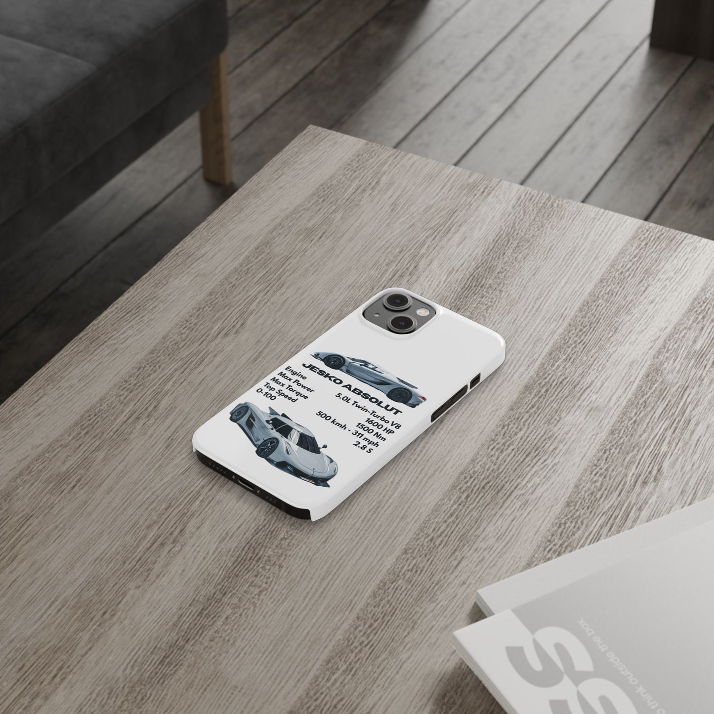 White Koenigsegg Jesko Absolut Phone Case