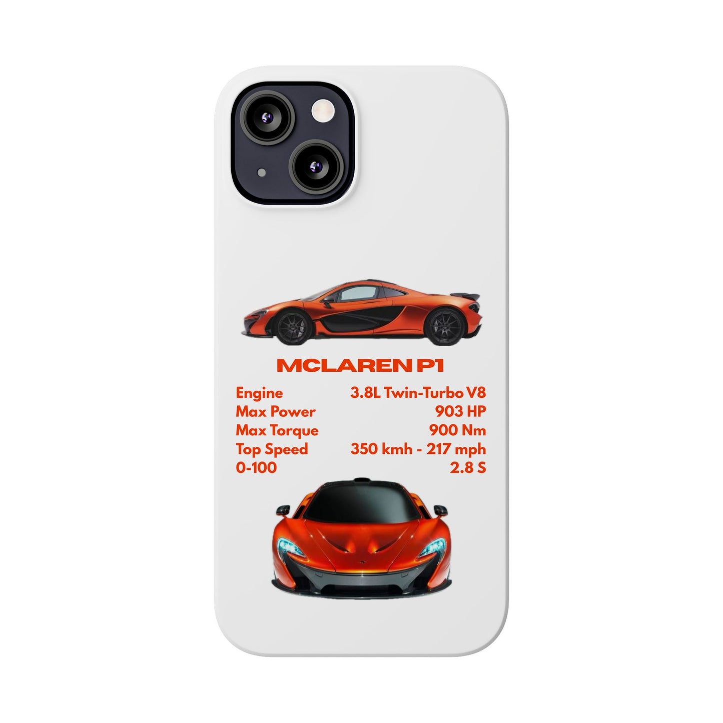 Orange McLaren P1 Phone Case