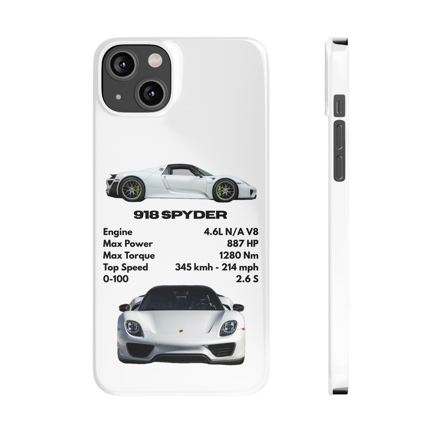 White Porsche 918 Spyder Phone Case