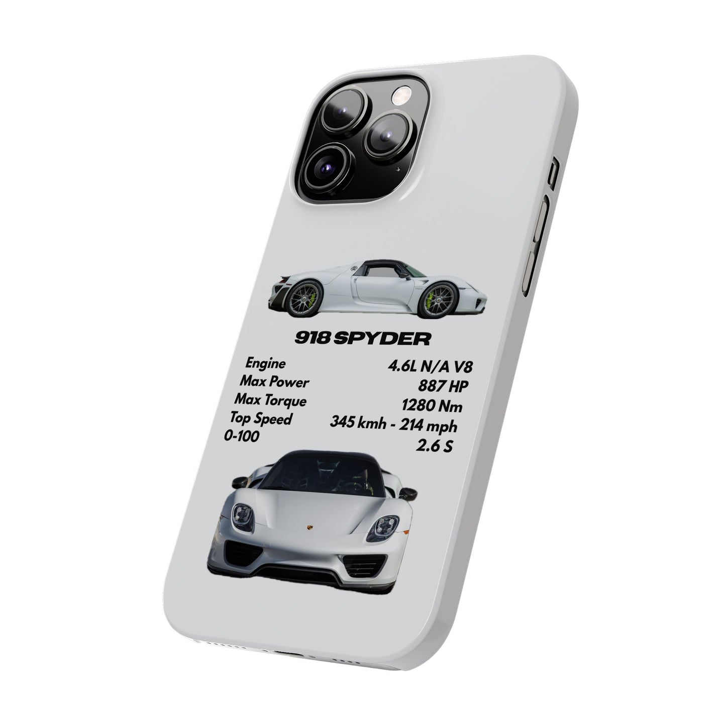 White Porsche 918 Spyder Phone Case