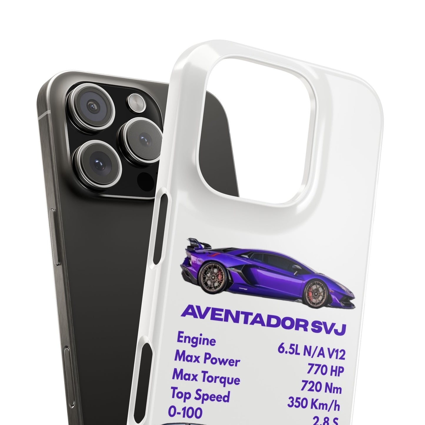 Purple Lamborghini Aventador SVJ Phone Case