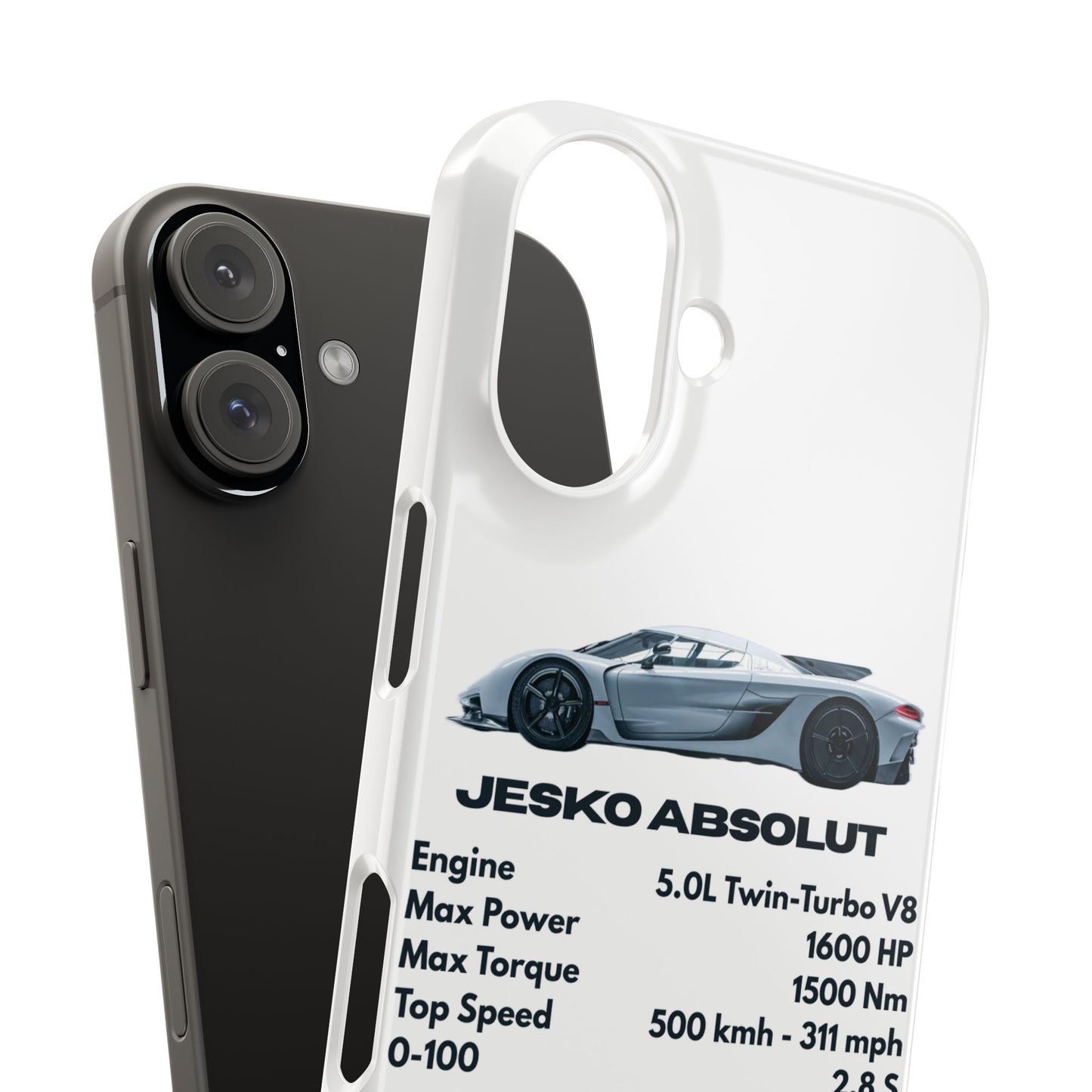 White Koenigsegg Jesko Absolut Phone Case