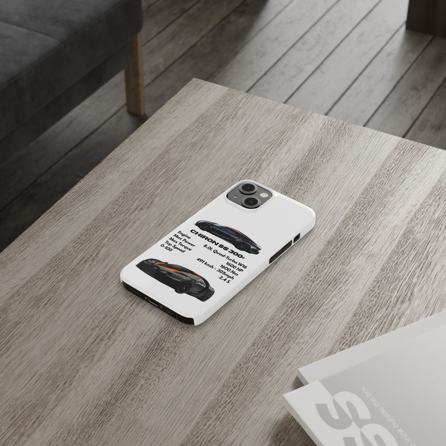Black Bugatti Chiron Super Sport 300+ Phone Case